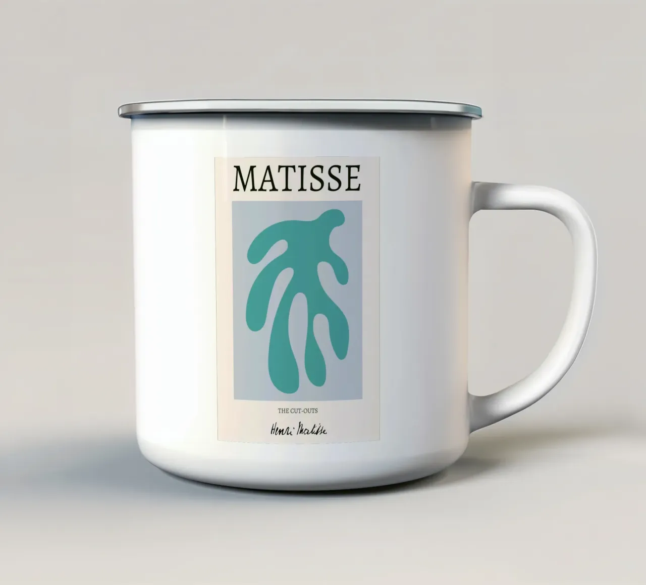 Matisse Abstract Leaf Cut-Out Moderne Kunstdruk emaille mok van homdeco
