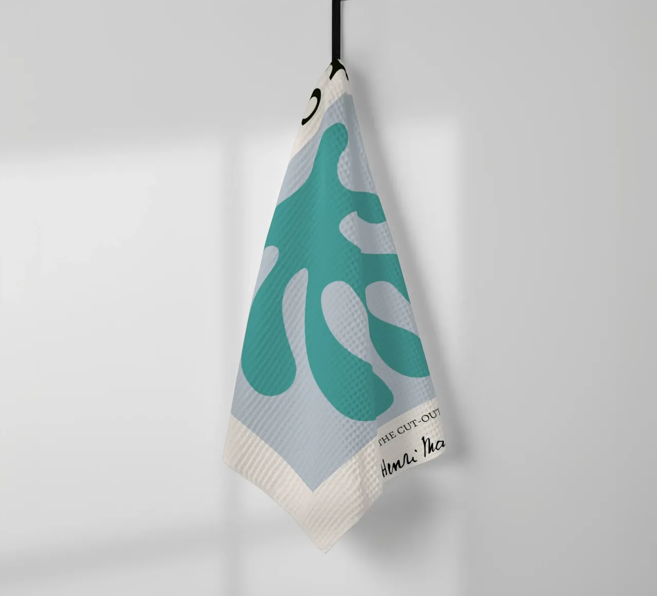 Matisse Abstract Leaf Cut-Out Modern Art Print torchon de homdeco