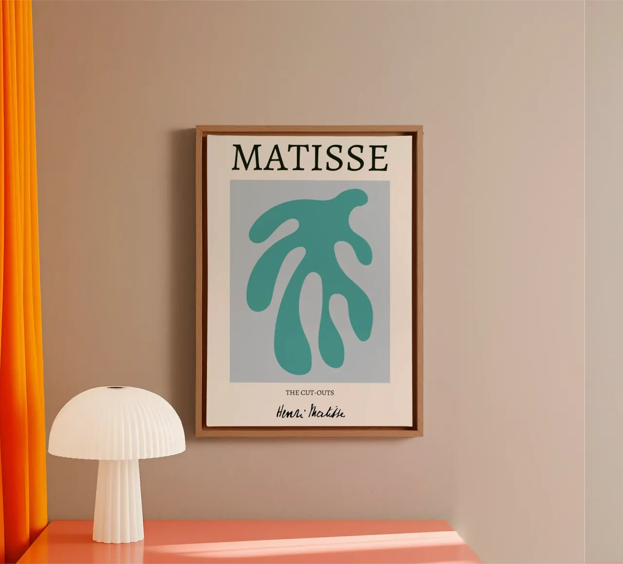Matisse Abstract Leaf Cut-Out Moderne Kunstdruk canvas met Baklijst van homdeco