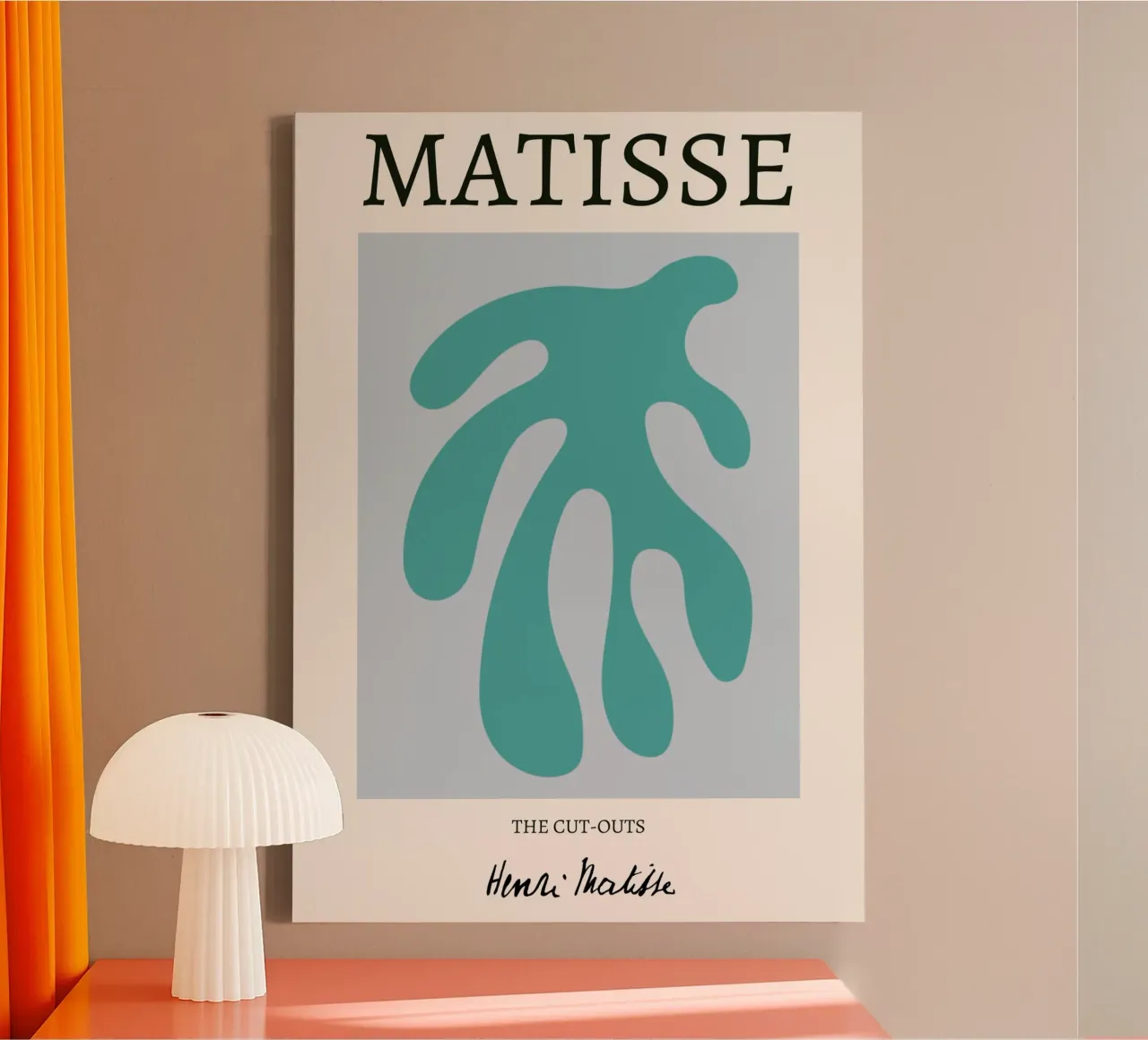 Matisse Abstract Leaf Cut-Out Moderne Kunstdruk canvas met Baklijst van homdeco