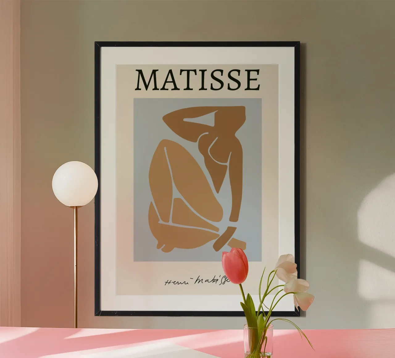 Matisse Liegender Akt Ausschnitt Moderner Kunstdruck Poster von homdeco