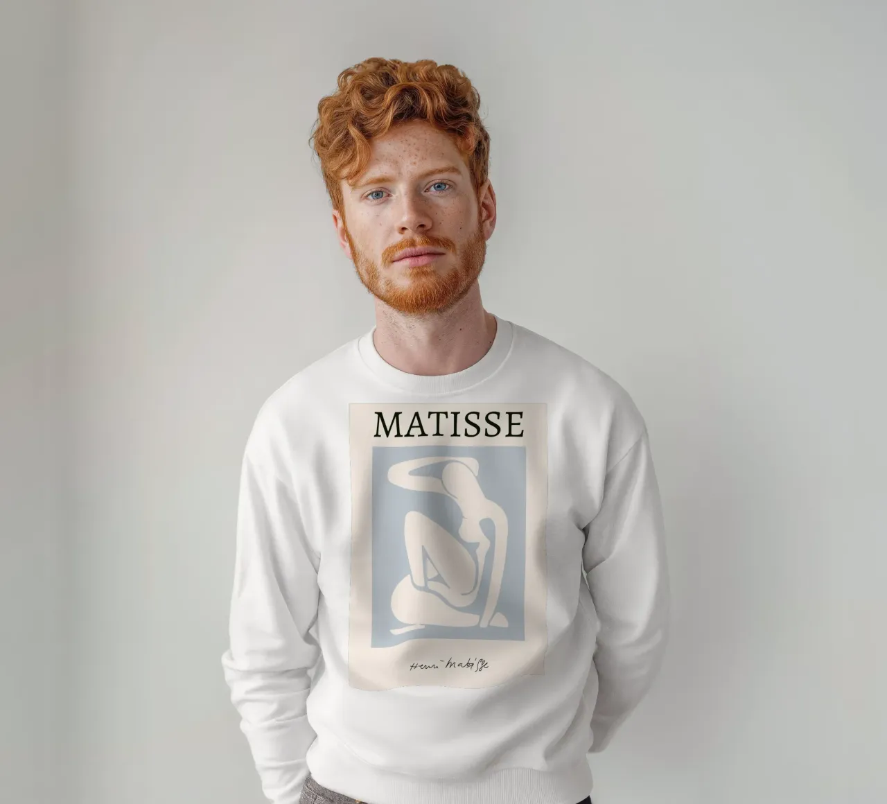 Matisse White Nude Cut-Out Modern Art Print sweatshirt by homdeco