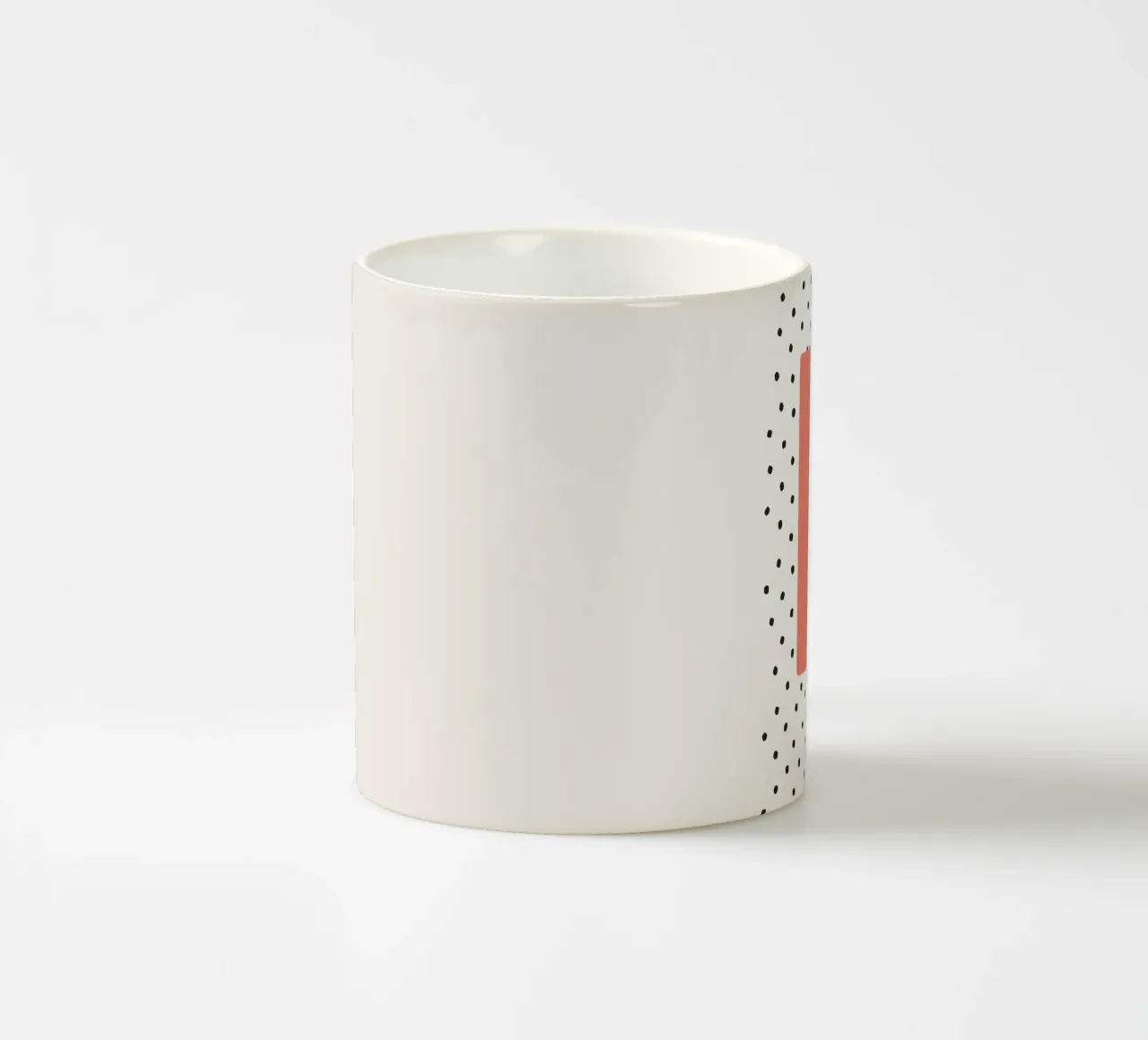 Initial D on polka dots - Minimalist design ceramic mug by KidzStudio