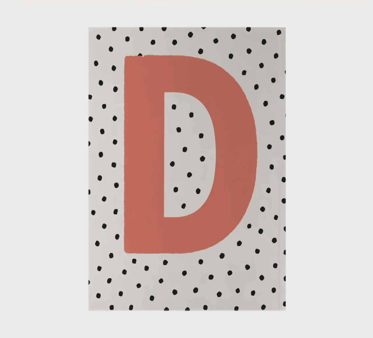 Initial D on polka dots - Minimalist design notebook by KidzStudio