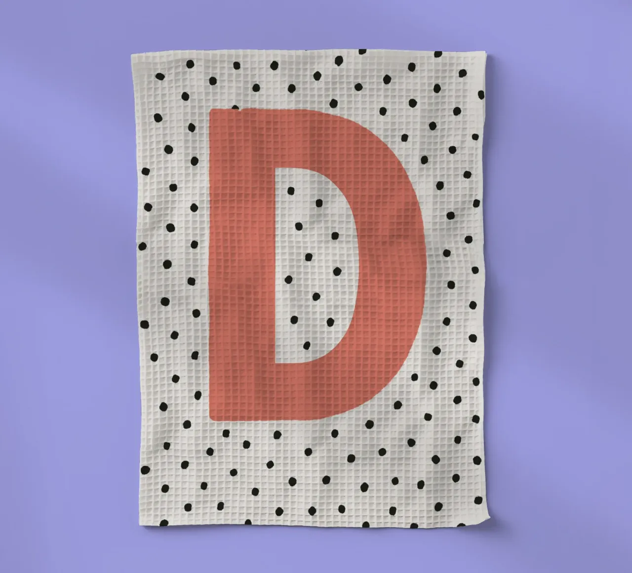 Iniziale D su pois - Design minimalista canovaccio da cucina da KidzStudio