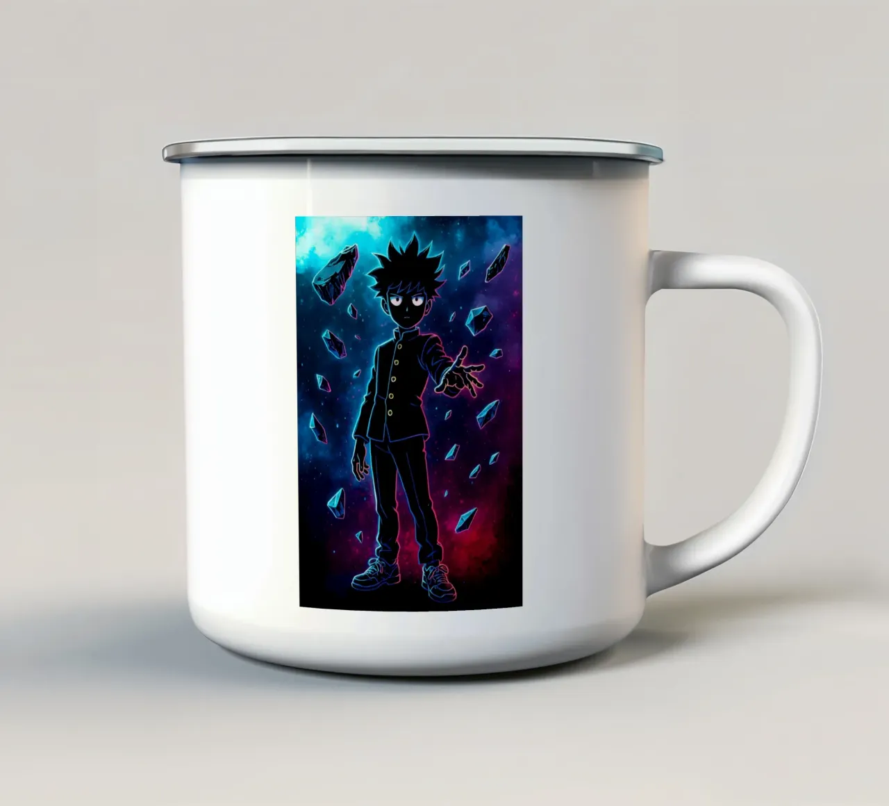 Soul Of Mob Psycho 100 Shigeo Kageyama tazza in smalto da DGSoulheroes