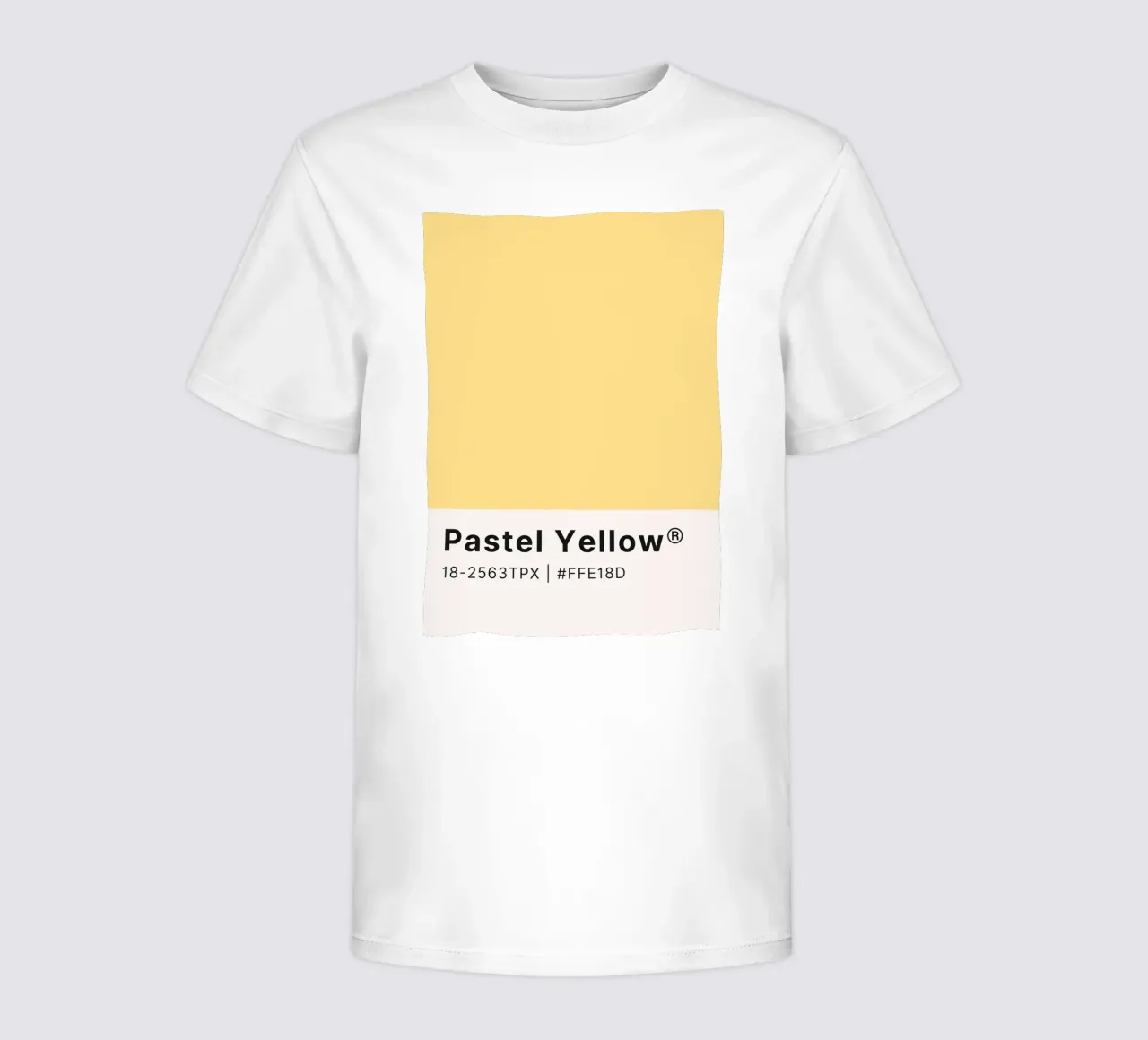 Pastel Yellow Pantone Color Code Minimalist Print kids t-shirt by homdeco