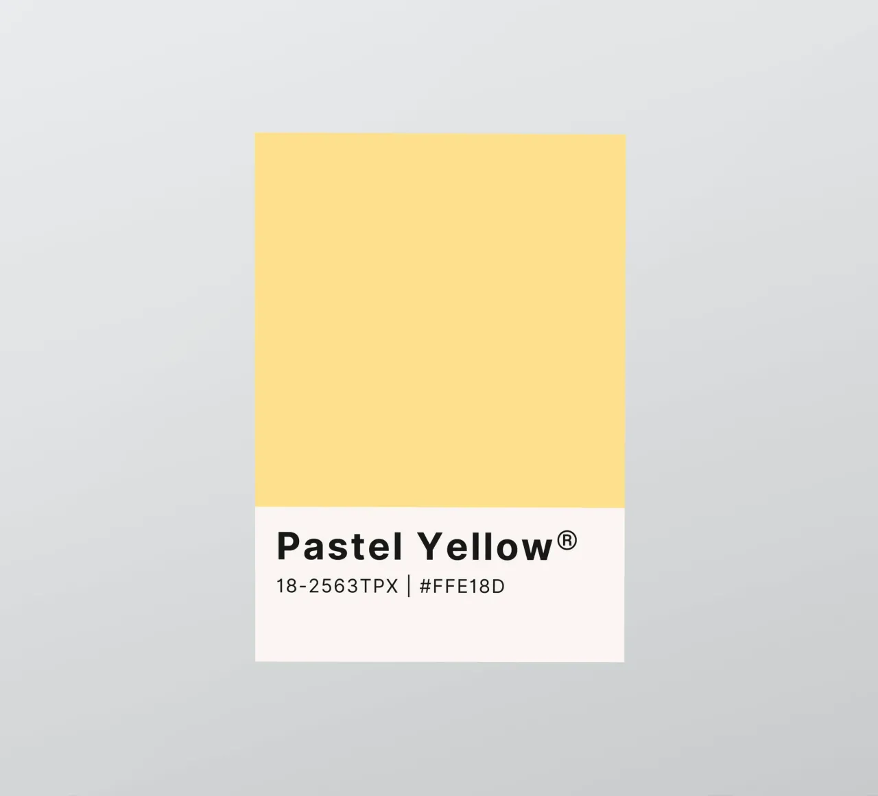 Pastel Yellow Pantone Color Code Minimalist Print sticker by homdeco