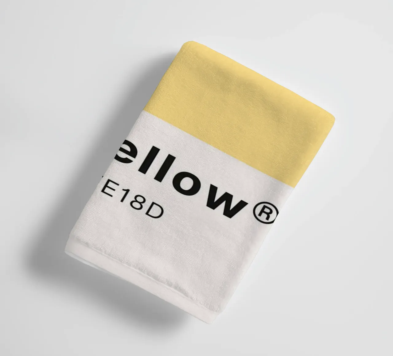 Pastel Yellow Pantone Color Code Minimalist Print towel by homdeco