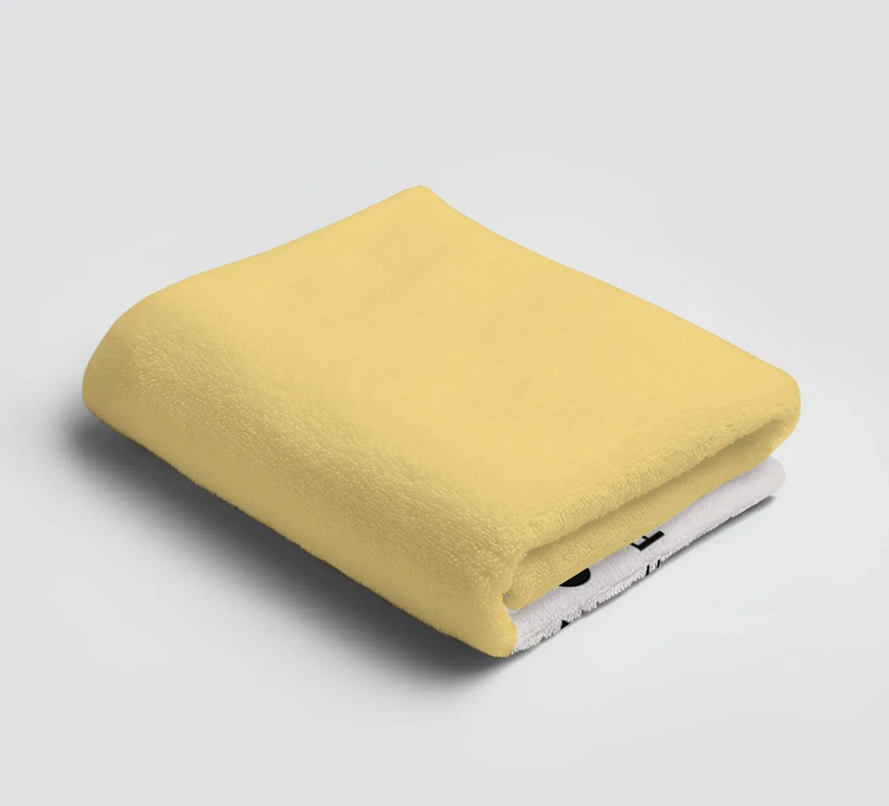 Pastel Yellow Pantone Color Code Minimalist Print towel by homdeco