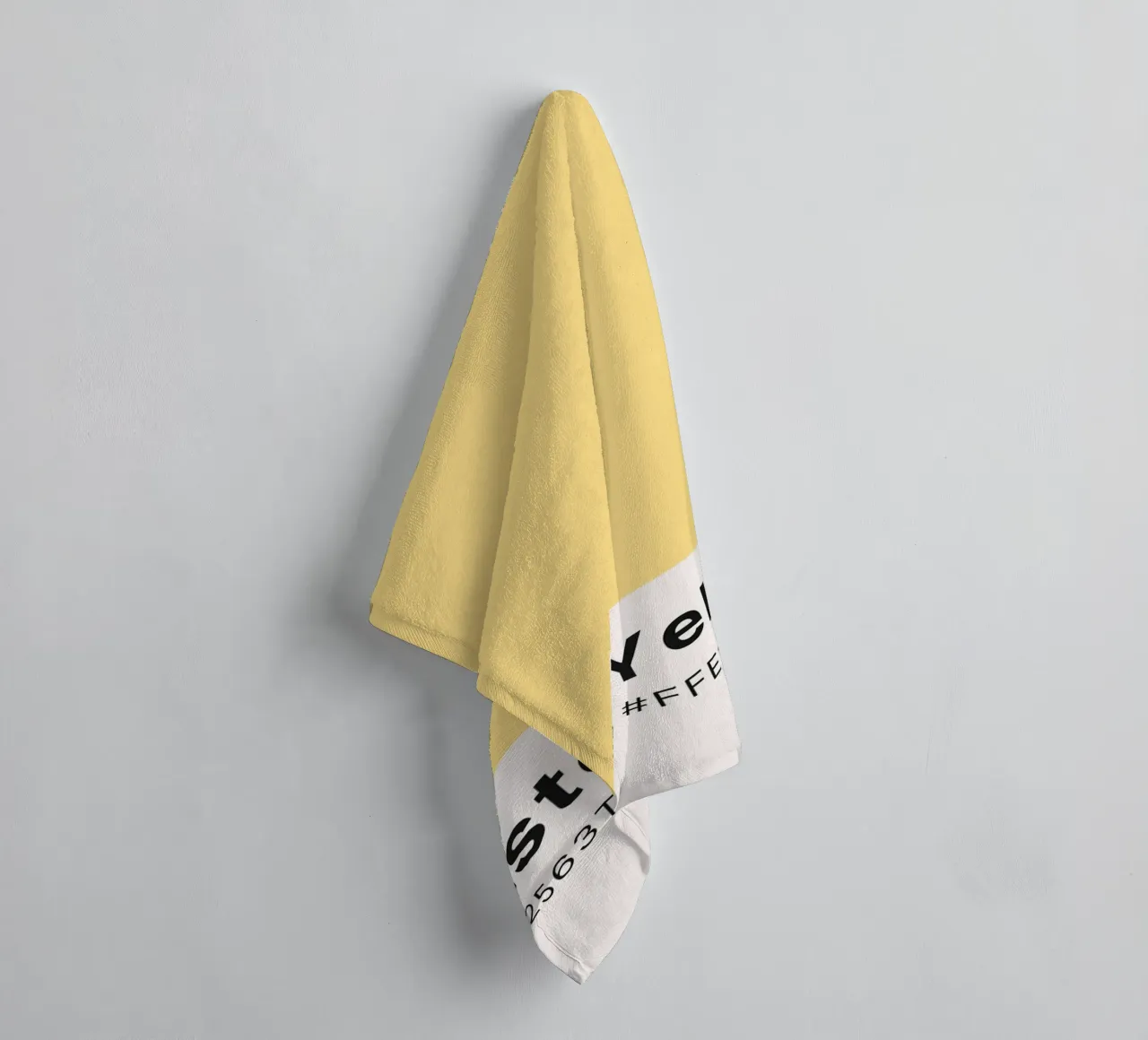 Pastel Yellow Pantone Color Code Minimalist Print towel by homdeco