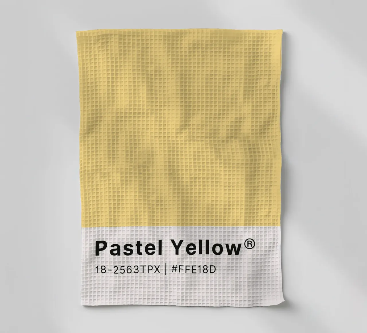 Jaune pastel Pantone Color Code Minimalist Print torchon de homdeco