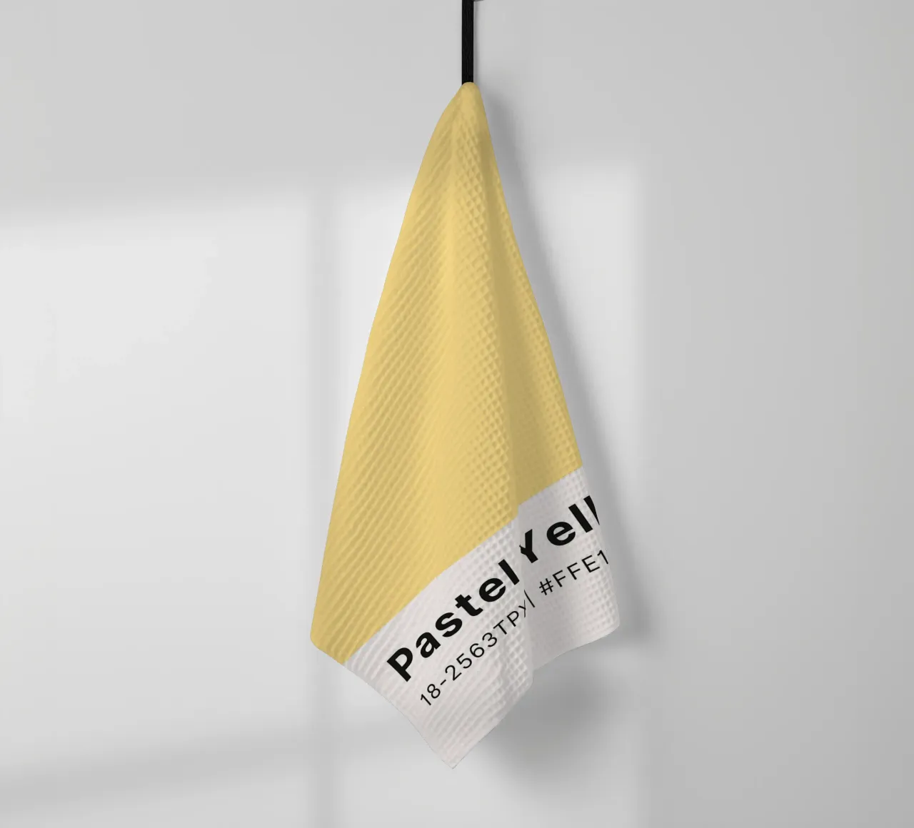 Jaune pastel Pantone Color Code Minimalist Print torchon de homdeco