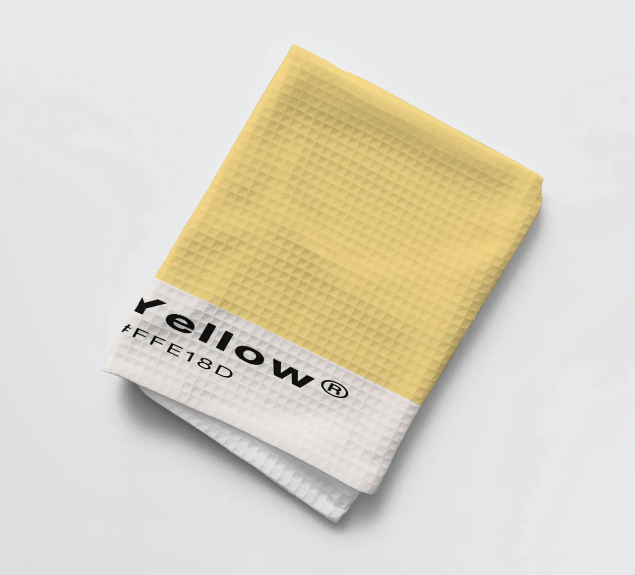 Jaune pastel Pantone Color Code Minimalist Print torchon de homdeco