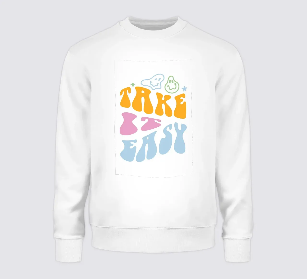 Impression d'art abstrait groovy "Take It Easy" pour se détendre sweat de homdeco