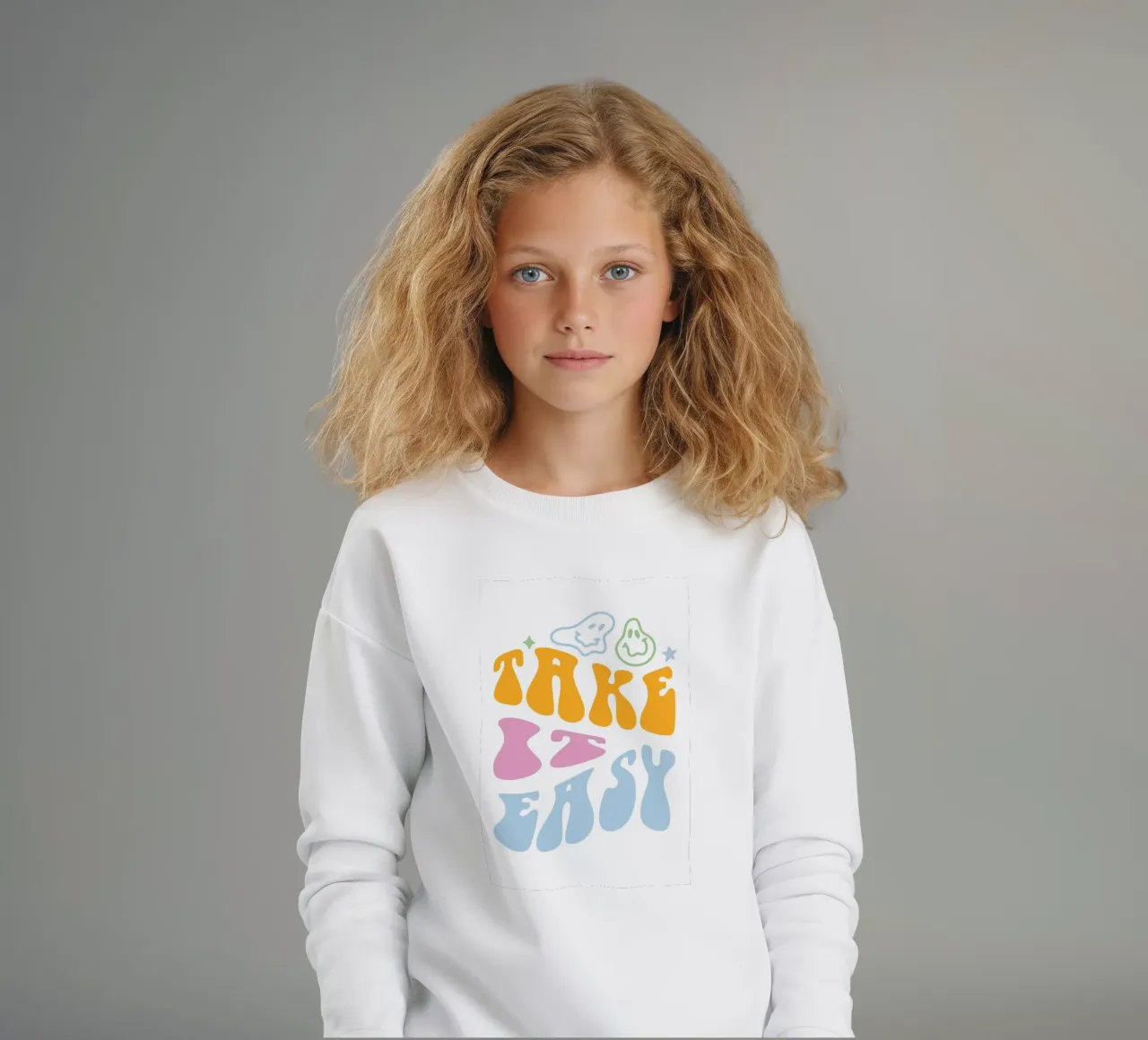 Impression d'art abstrait groovy "Take It Easy" pour se détendre sweat enfant de homdeco