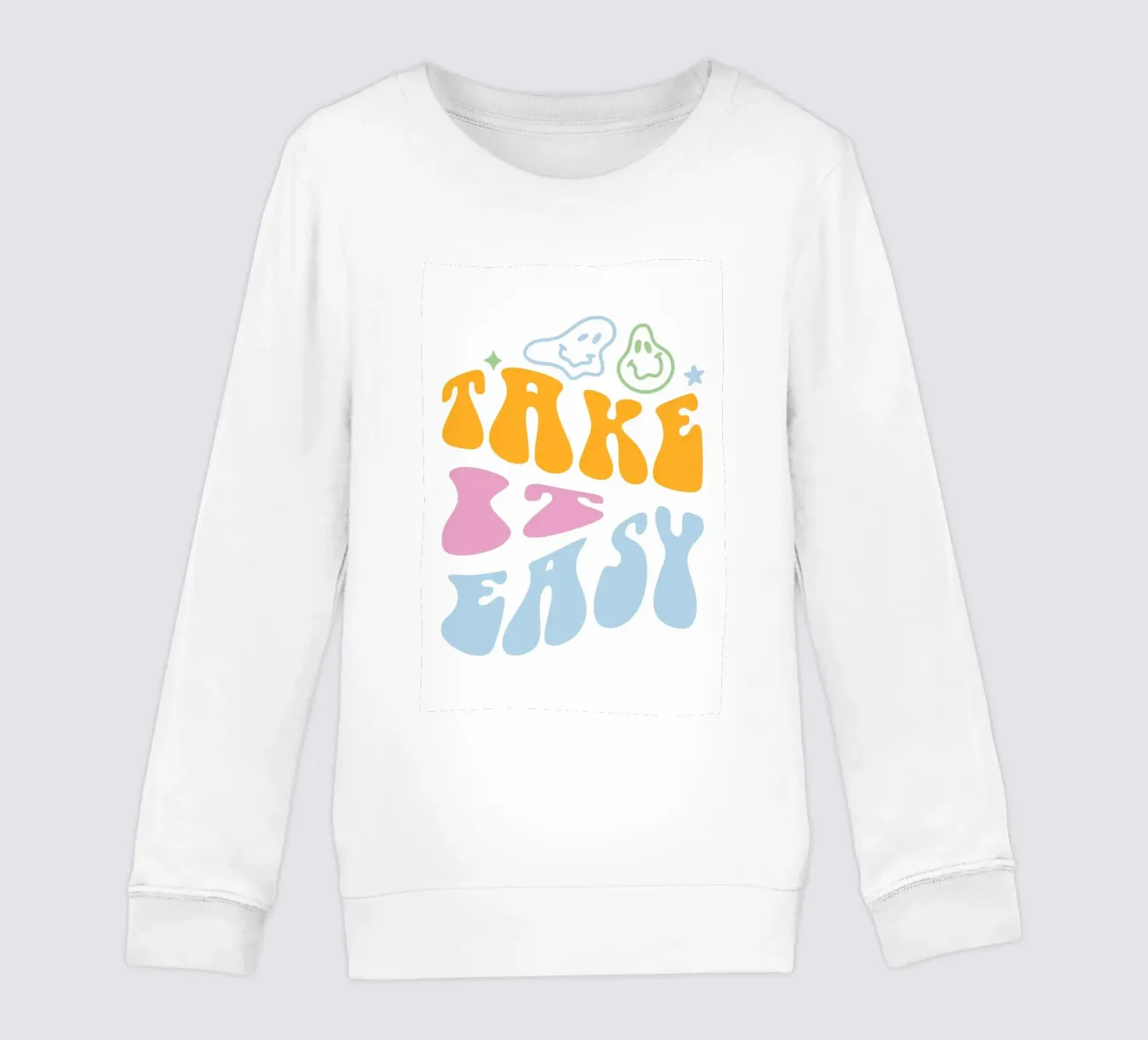 Impression d'art abstrait groovy "Take It Easy" pour se détendre sweat enfant de homdeco