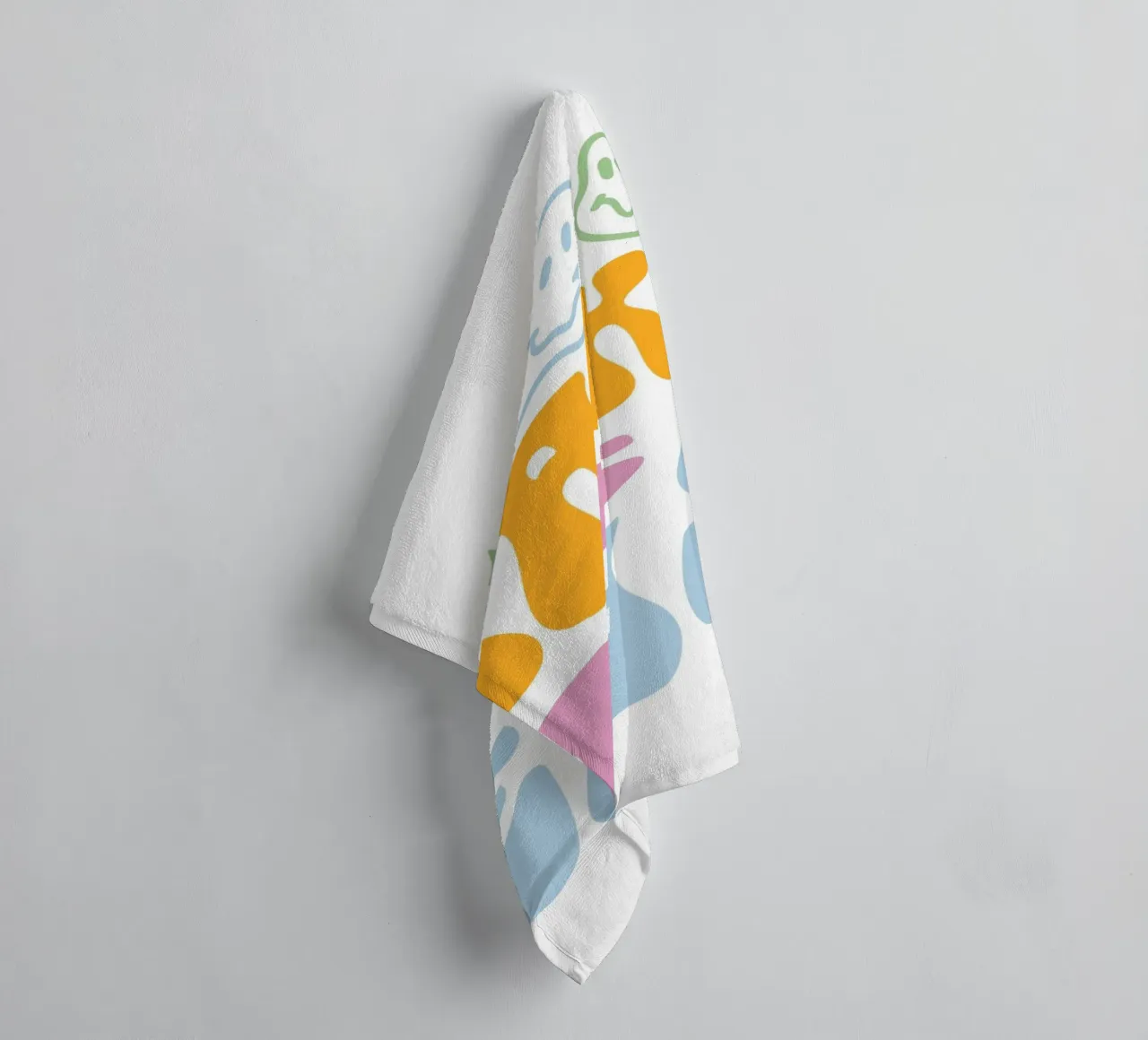 "Take It Easy" Groovy Abstract Chill Art Print towel by homdeco