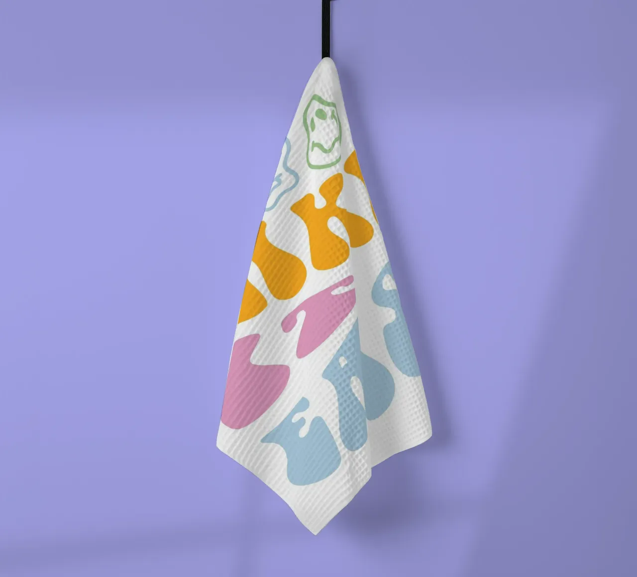 Impression d'art abstrait groovy "Take It Easy" pour se détendre torchon de homdeco
