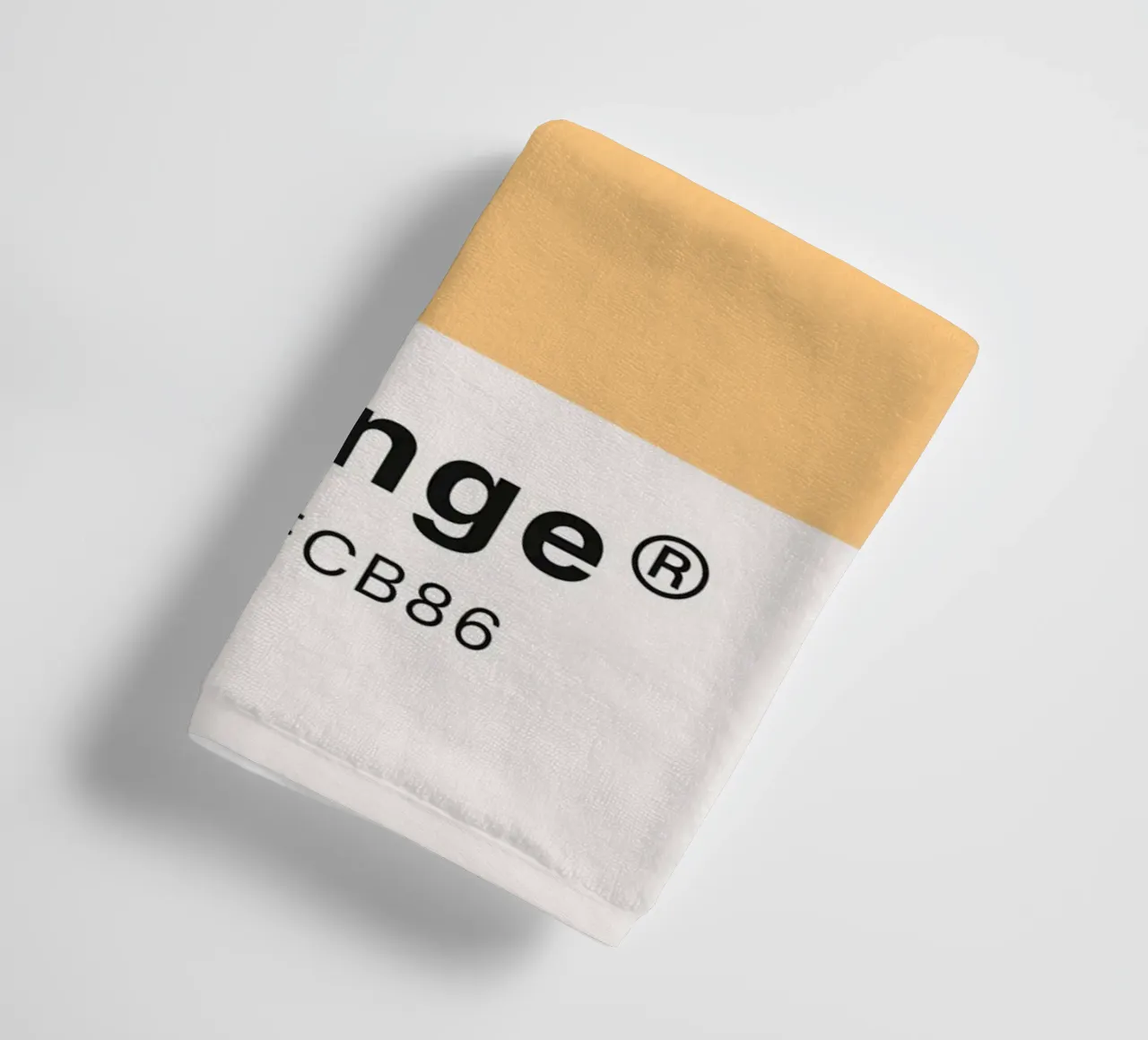 Buff Orange Pantone Color Code Minimalist Print towel by homdeco