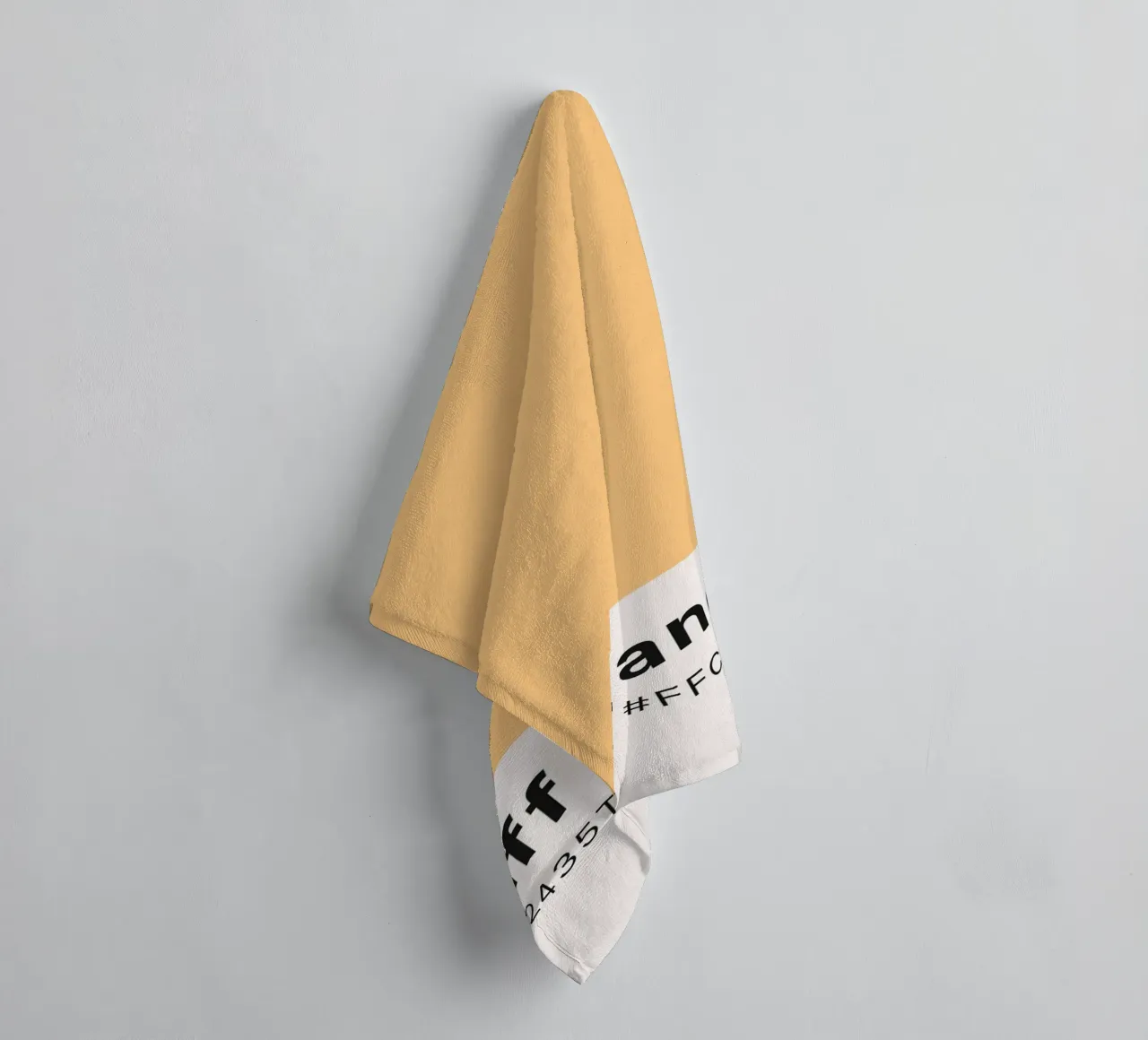 Buff Orange Pantone Color Code Minimalist Print serviette de bain de homdeco