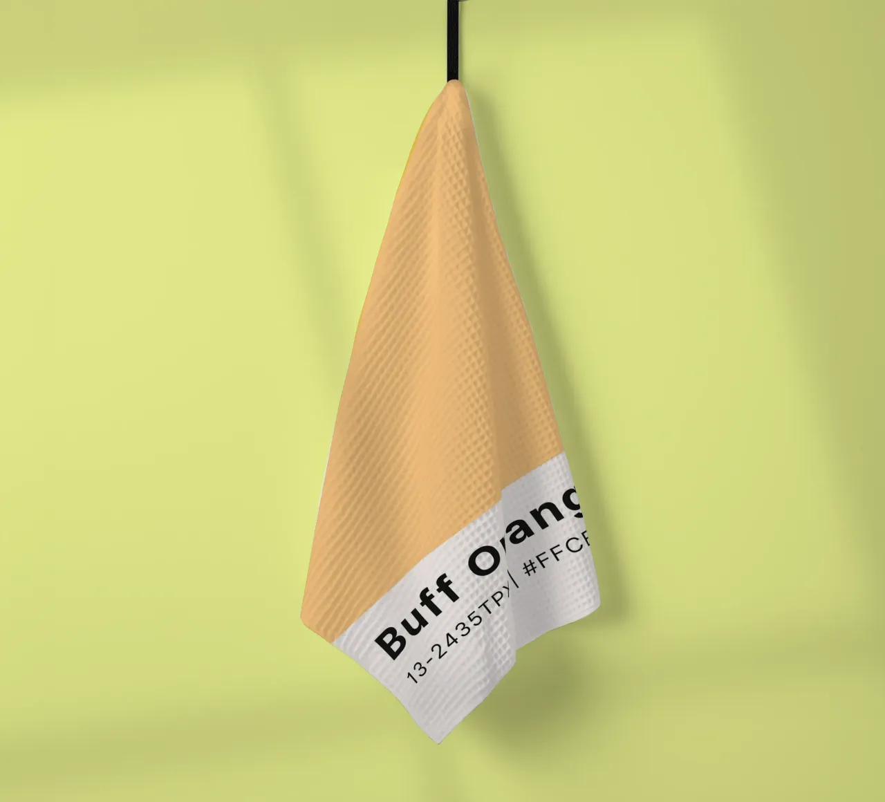 Buff Orange Pantone Color Code Minimalist Print tea towel by homdeco