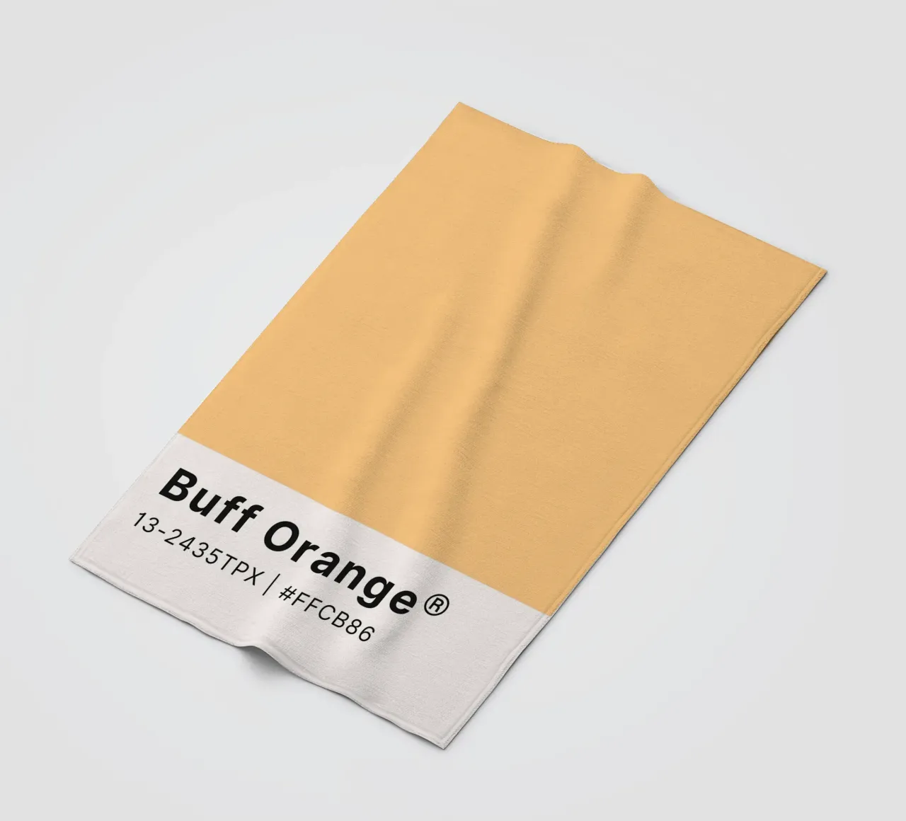 Buff Orange Pantone Color Code Minimalist Print fleece blanket by homdeco