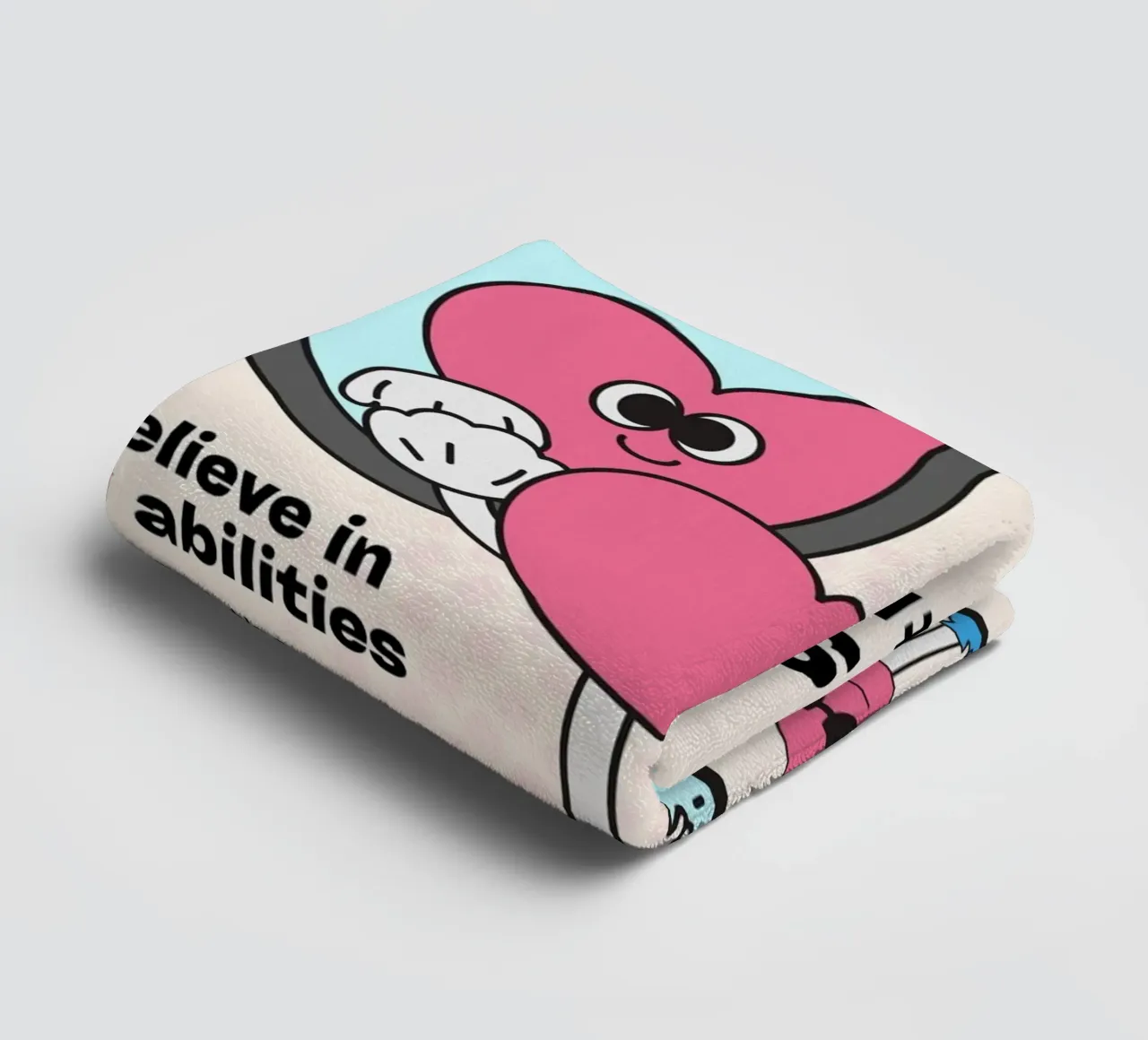 Transforming Negative Self-Talk Affirmation Art towel by homdeco