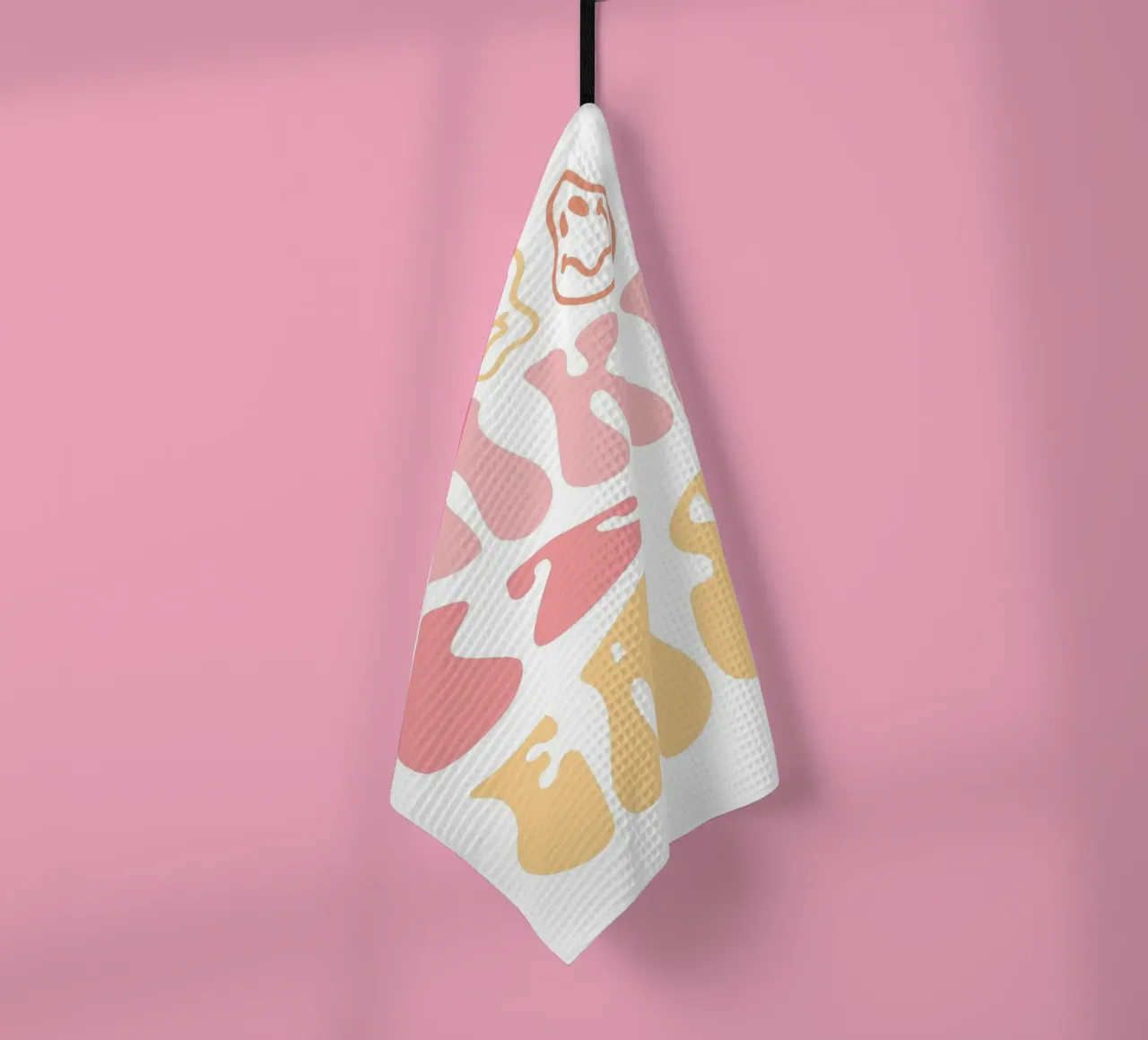 "Take It Easy" Pastel Groovy Chill Art Print paño de cocina de homdeco