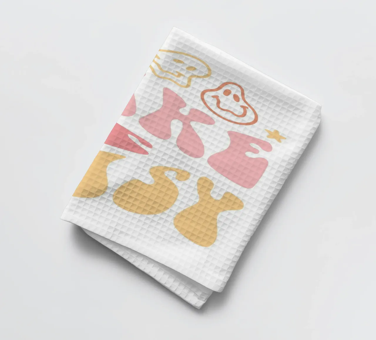 "Take It Easy" Pastel Groovy Chill Art Print paño de cocina de homdeco