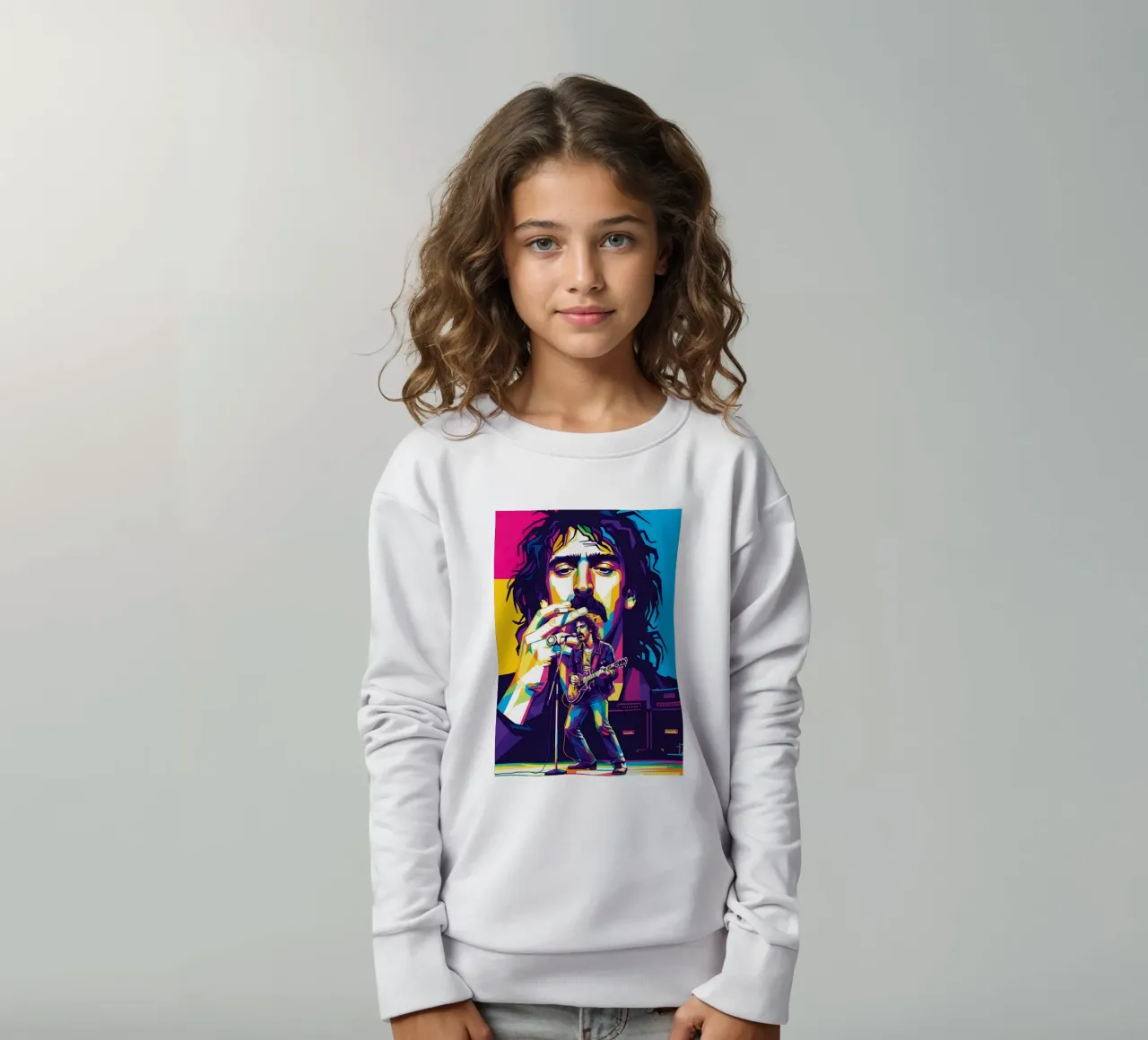 Frank Zappa - WPAP art style felpa bambino da Hantamrata