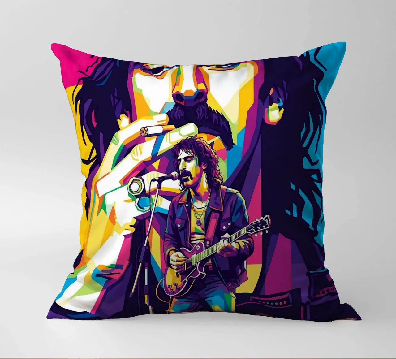 Frank Zappa - WPAP art style cuscino da Hantamrata