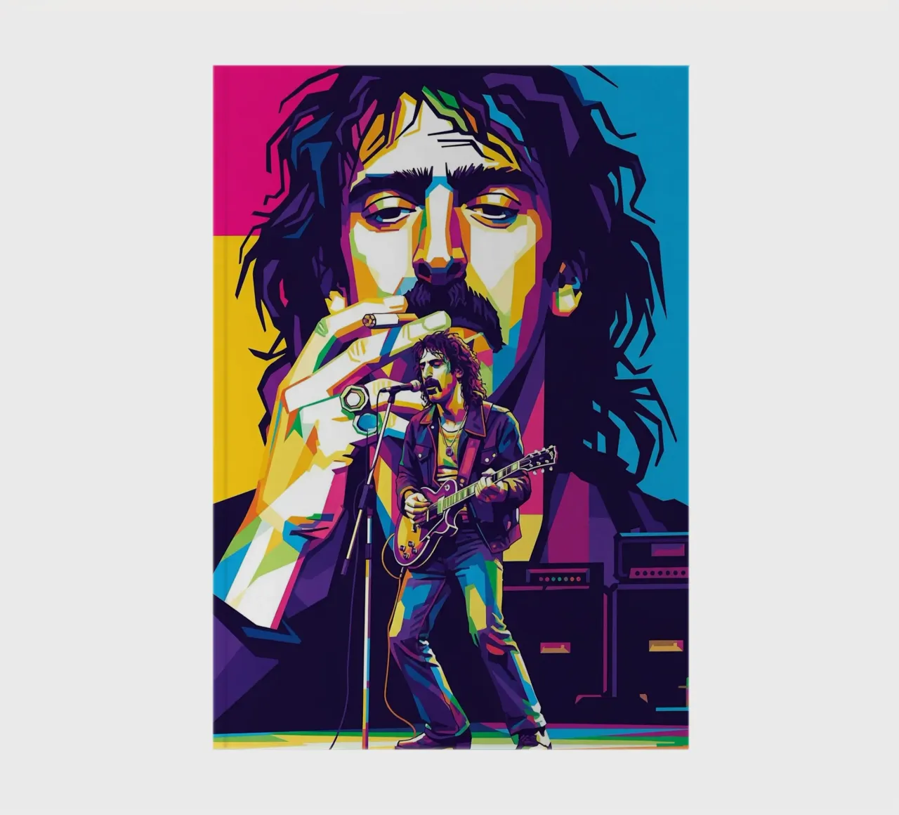 Frank Zappa - WPAP art style carnet de notes de Hantamrata
