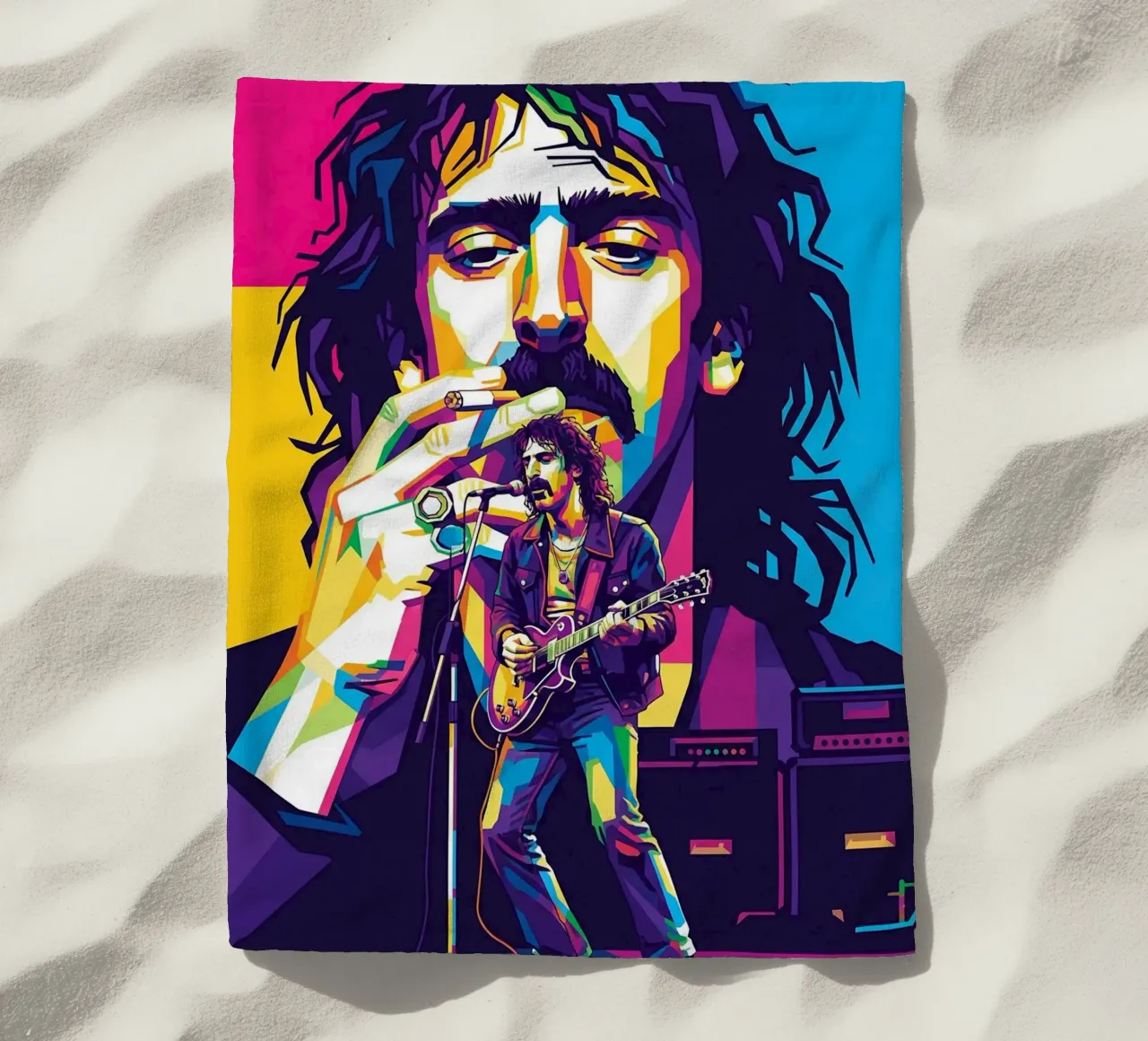 Frank Zappa - WPAP art style telo mare da Hantamrata
