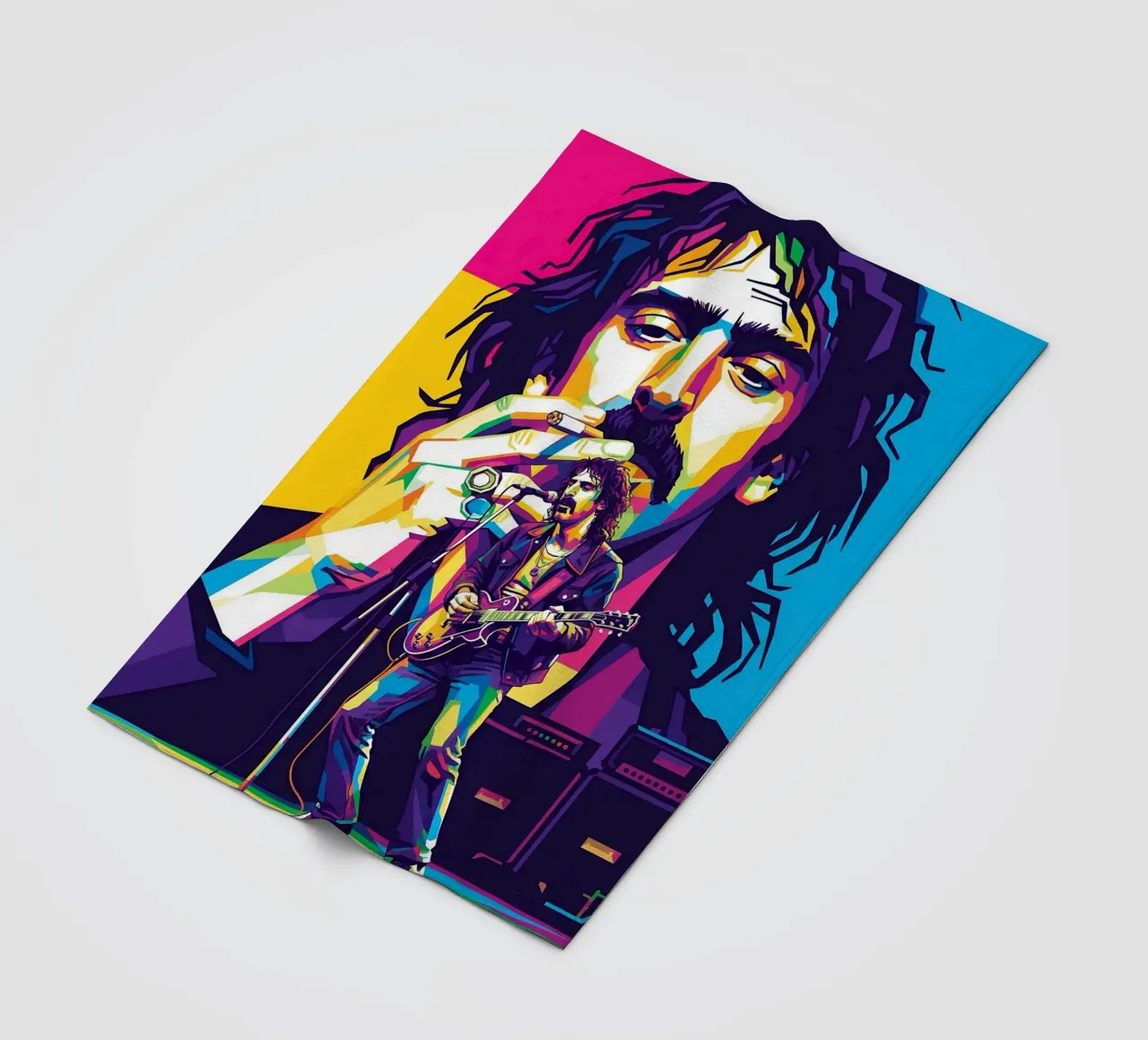 Frank Zappa - WPAP art style coperta in pile da Hantamrata