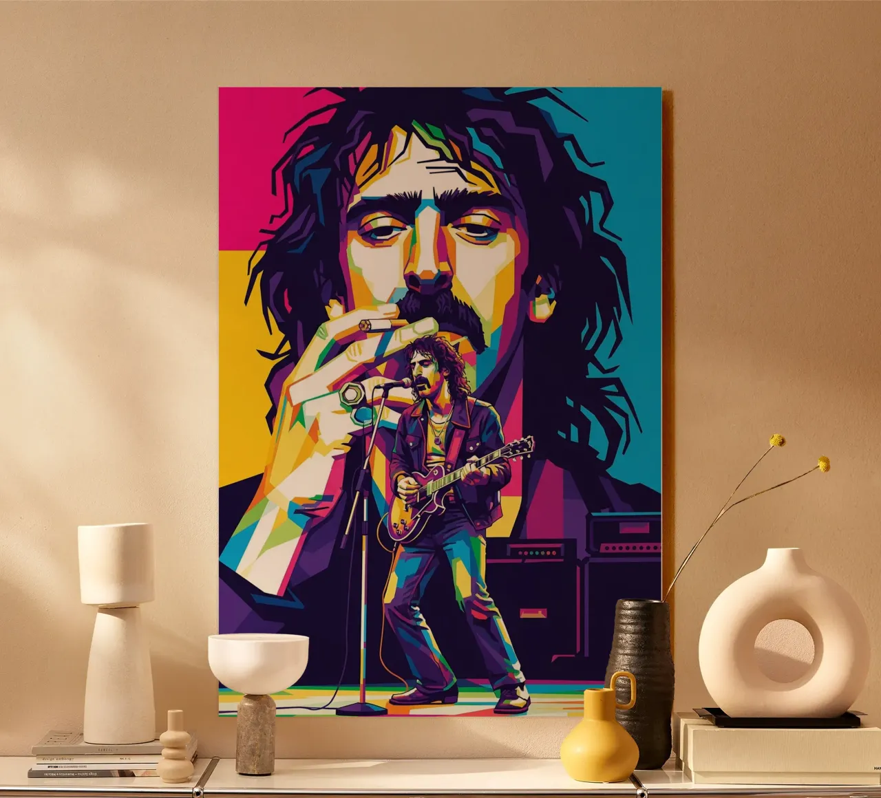 Frank Zappa - WPAP art style plexiglass da Hantamrata