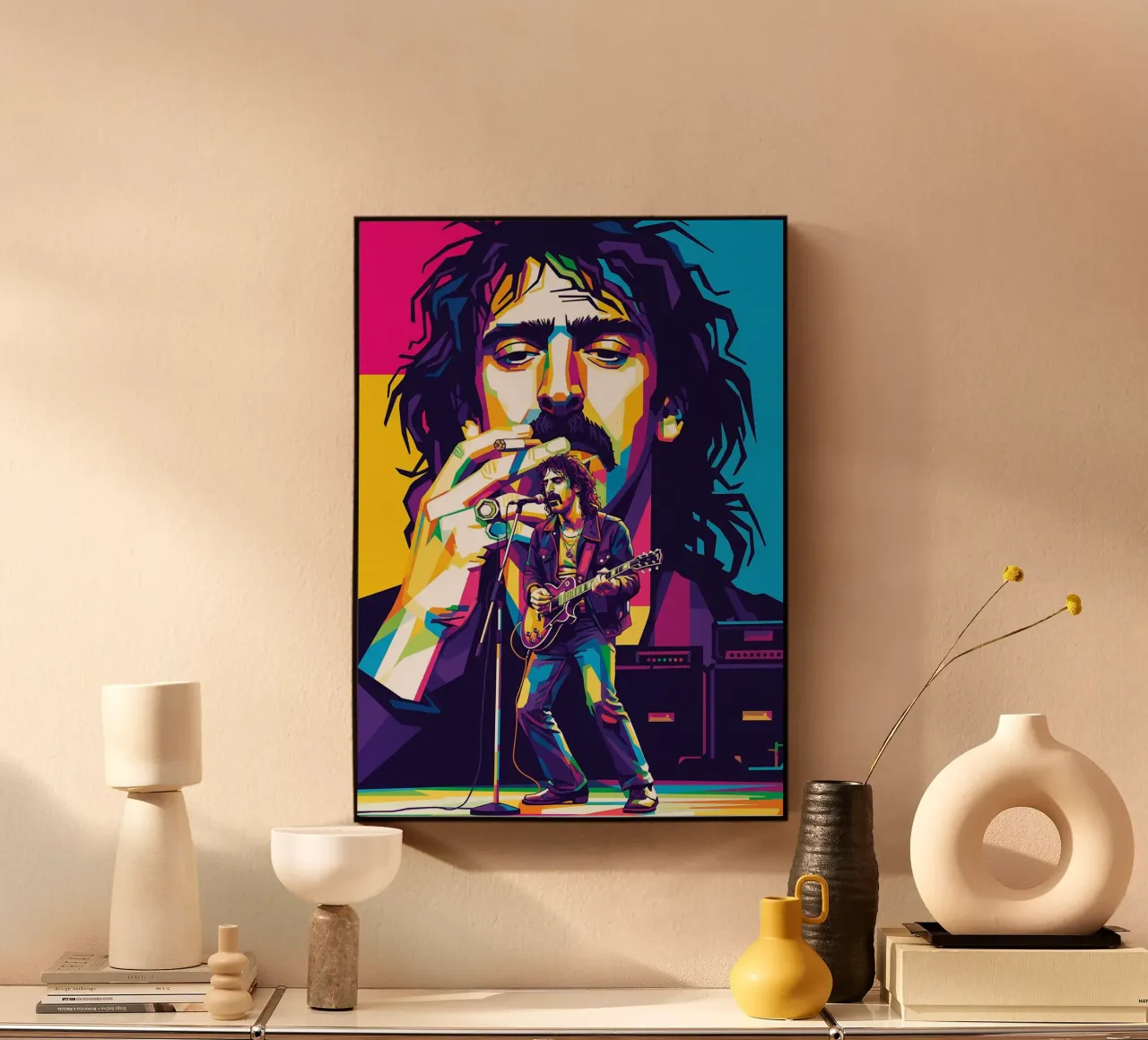 Frank Zappa - WPAP art style alluminio dibond da Hantamrata