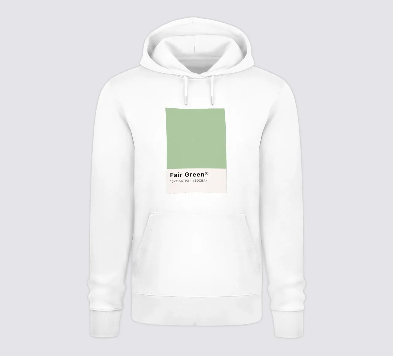 Fair Green Pantone Color Code Minimalist Print sweat à capuche de homdeco