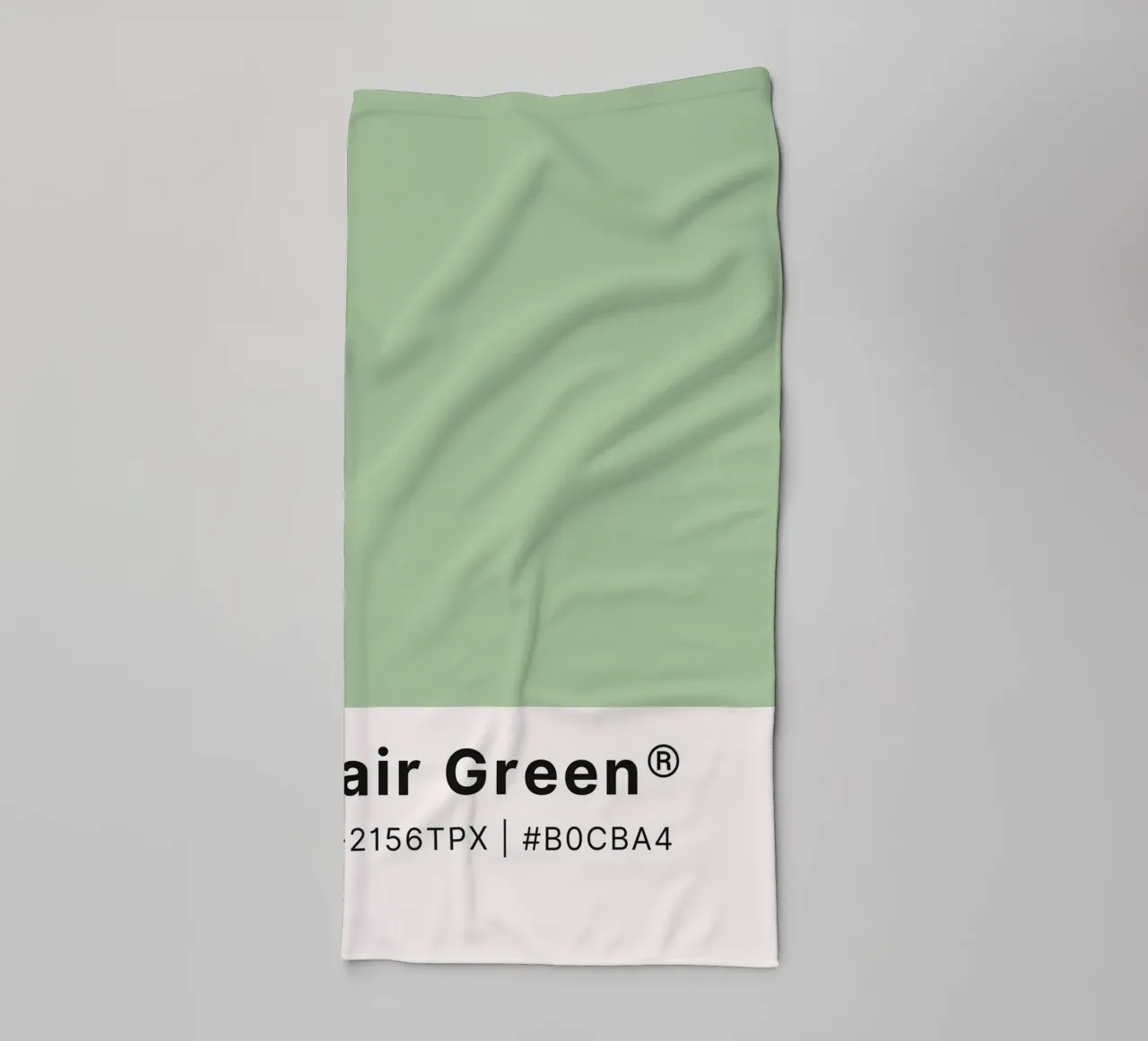 Fair Green Pantone Color Code Minimalist Print towel by homdeco