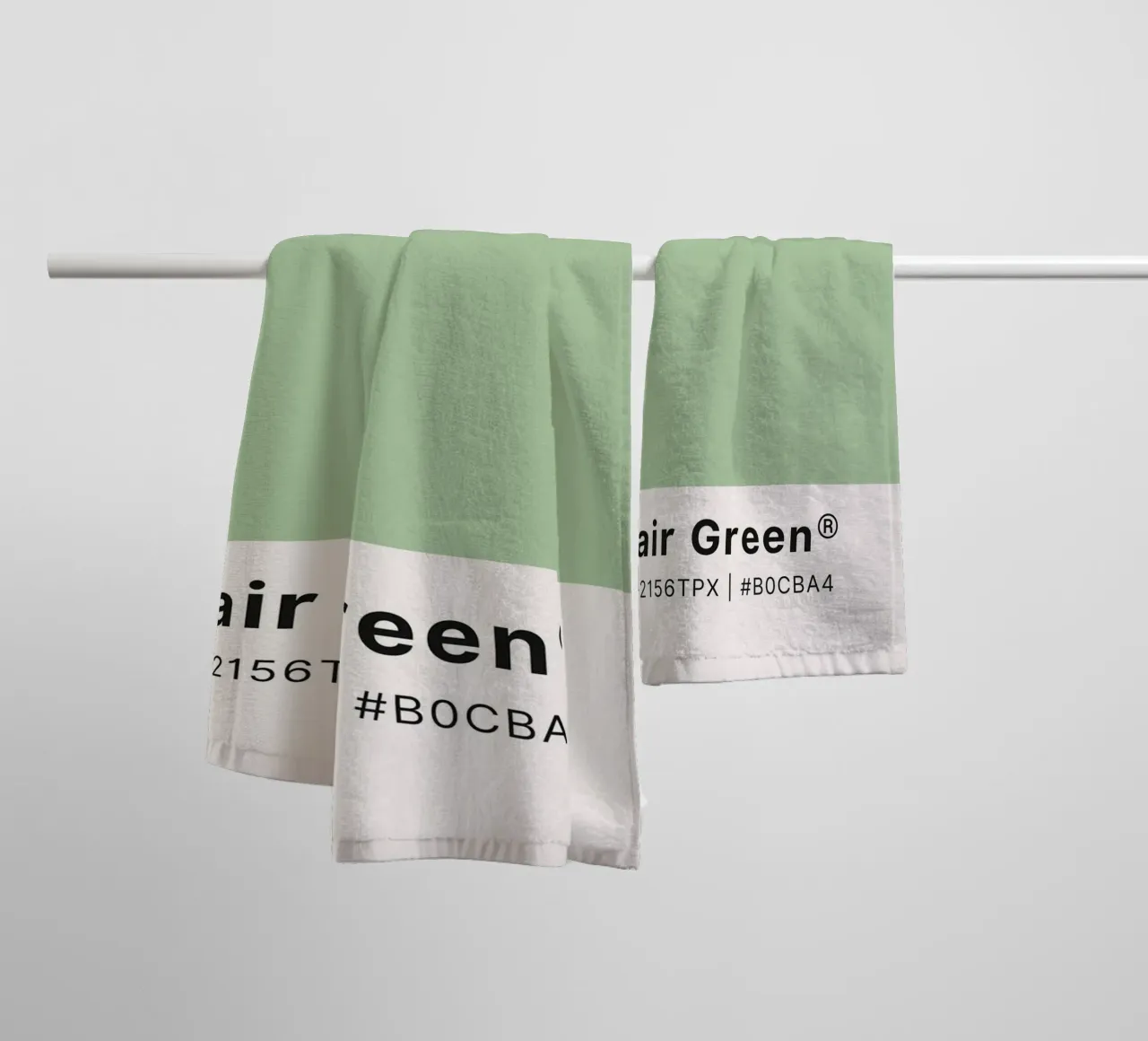 Fair Green Pantone Color Code Minimalist Print towel by homdeco