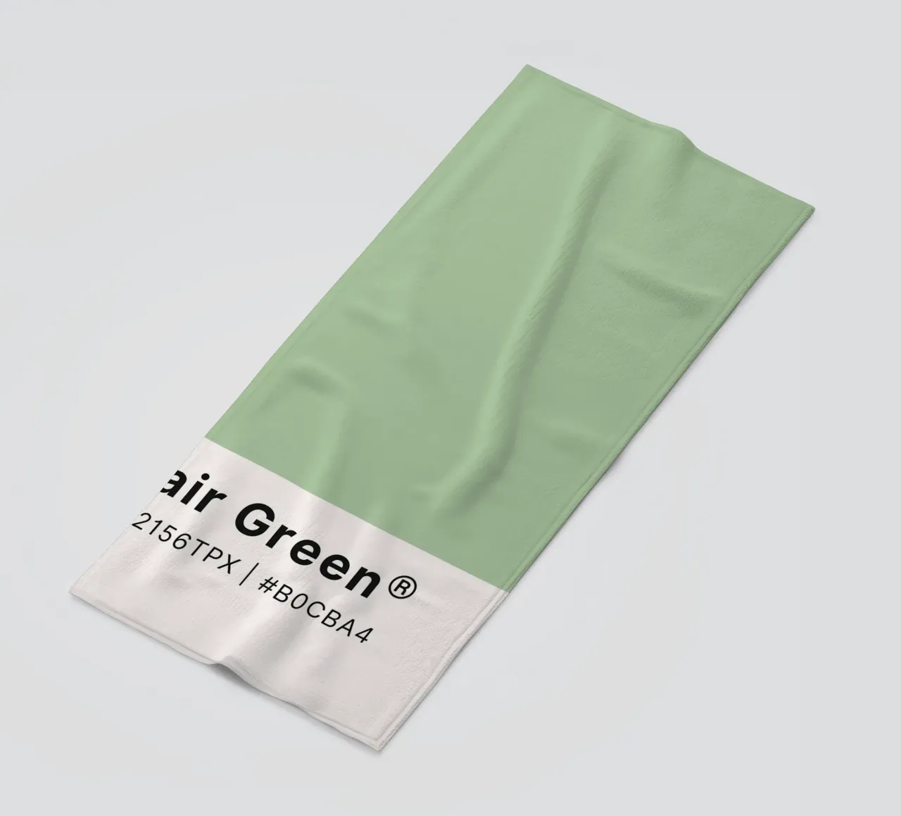 Fair Green Pantone Color Code Minimalist Print beach towel by homdeco