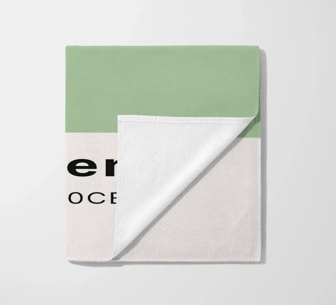 Fair Green Pantone Color Code Minimalist Print beach towel by homdeco