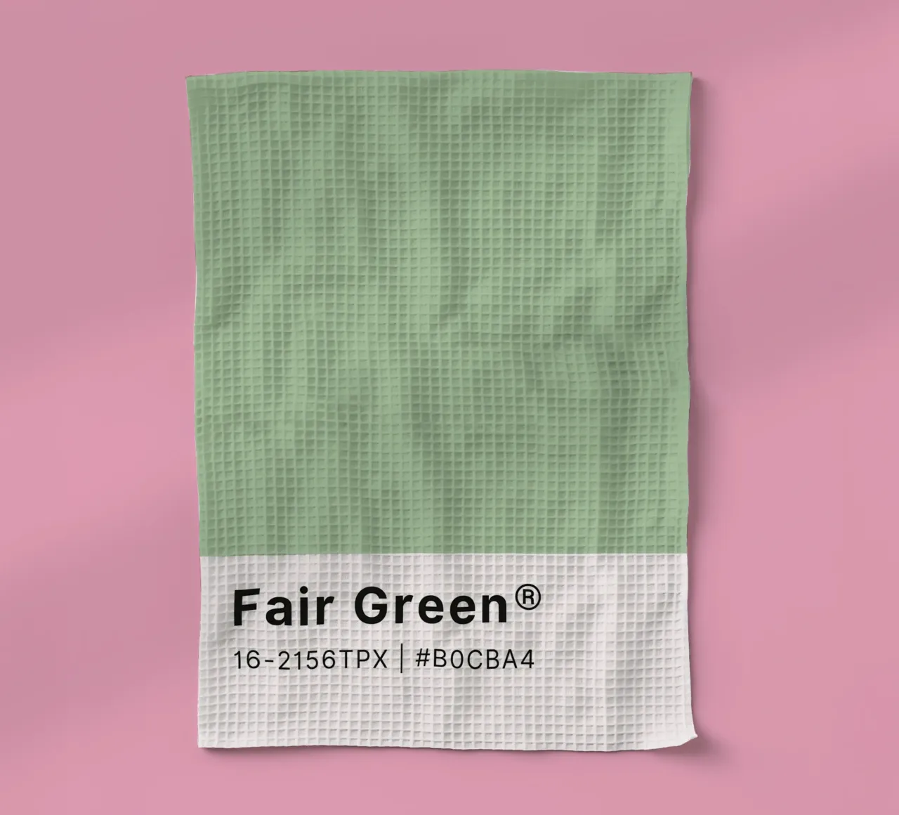 Fair Green Pantone Color Code Minimalist Print tea towel by homdeco