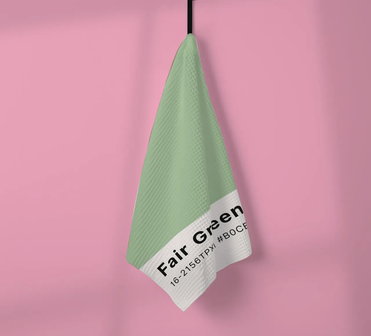 Fair Green Pantone Color Code Minimalist Print tea towel by homdeco