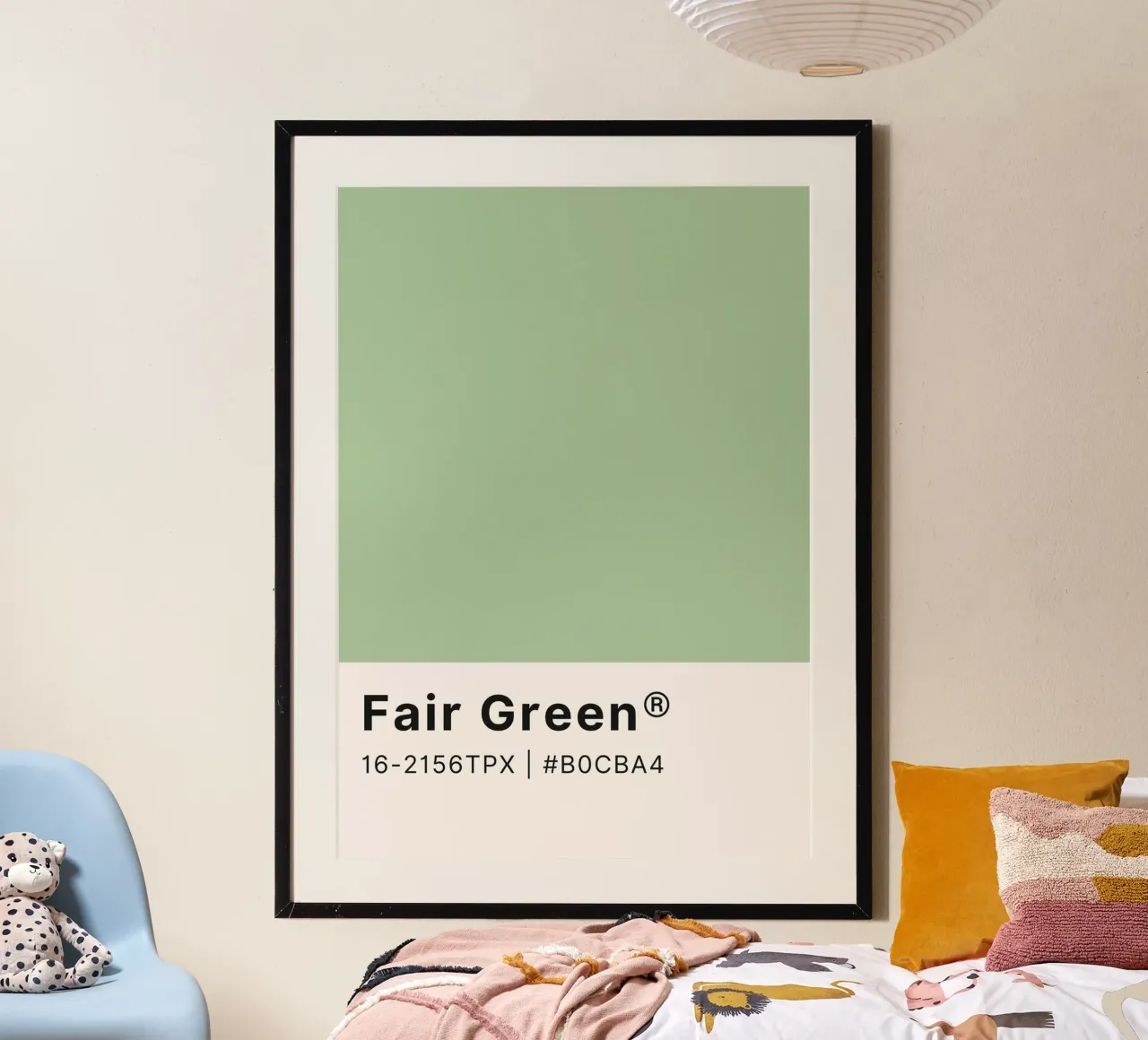 Fair Green Pantone Color Code Minimalist Print poster by homdeco