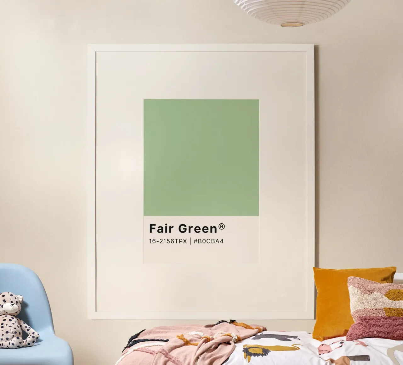 Fair Green Pantone Color Code Minimalist Print poster by homdeco