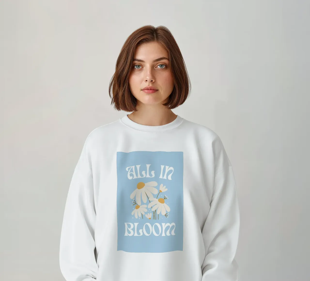 Stampa floreale "All In Bloom" Daisy felpa da homdeco