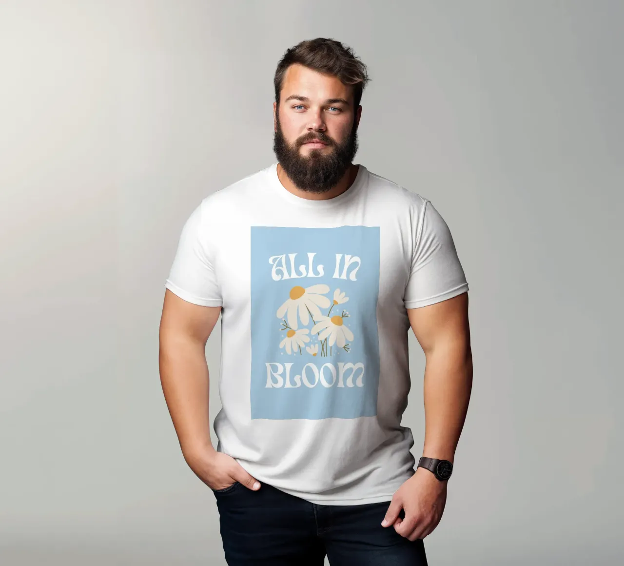 Stampa floreale "All In Bloom" Daisy t-shirt da homdeco