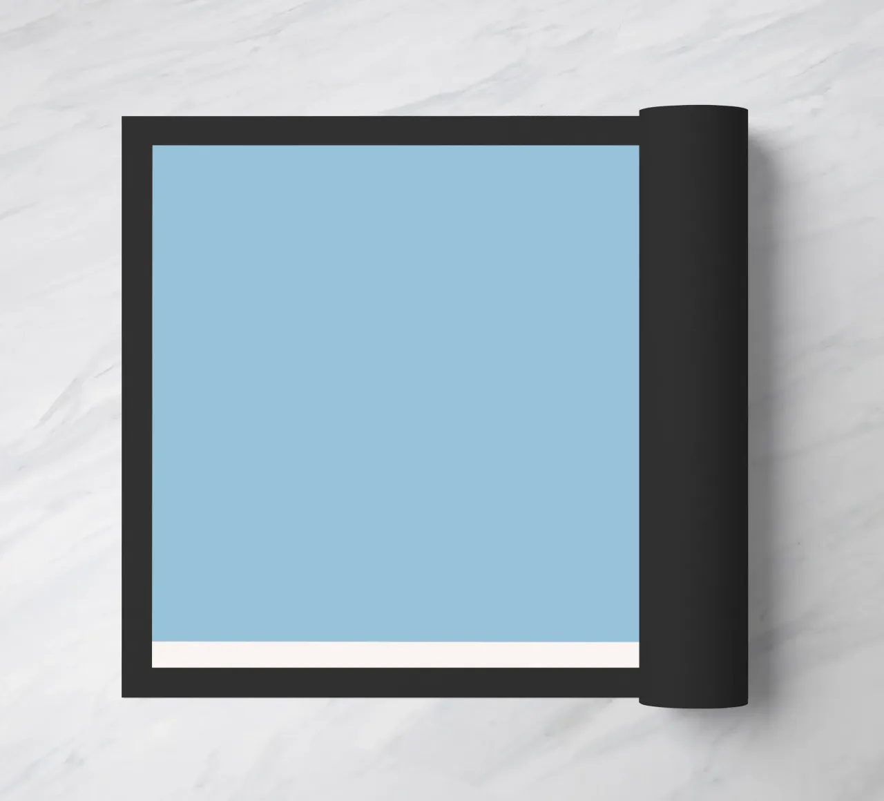 Blue Topaz Pantone Color Code Minimalist Print doormat by homdeco
