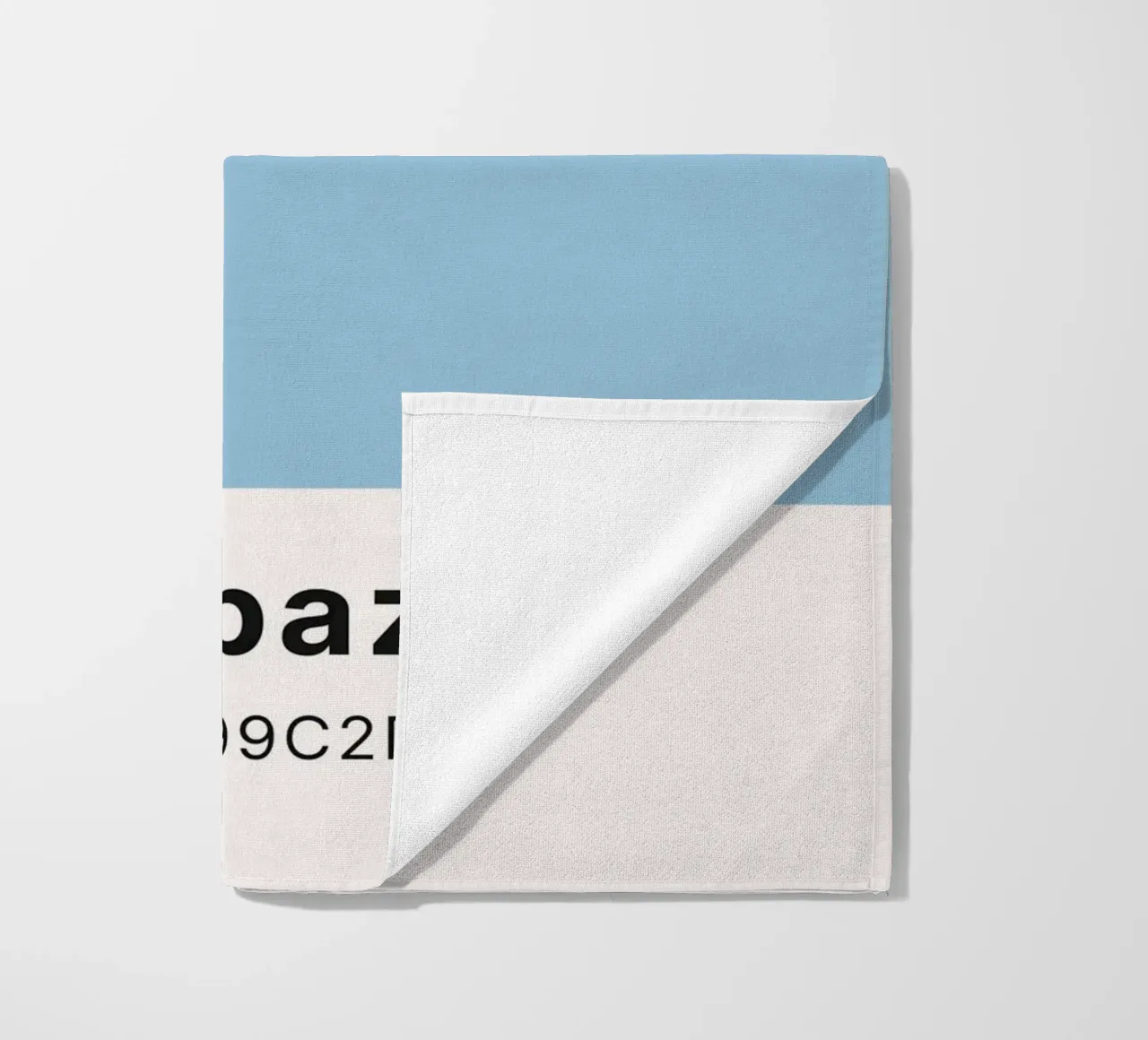 Blue Topaz Pantone Color Code Minimalist Print beach towel by homdeco